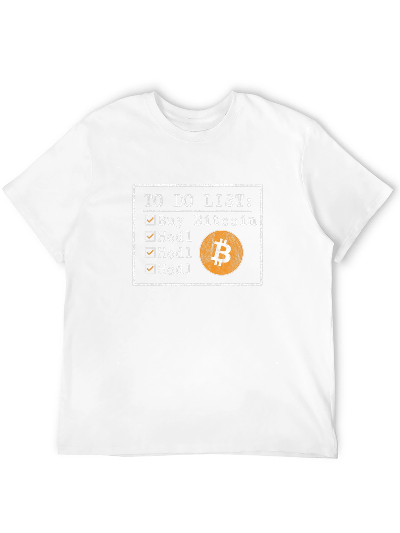 Bitcoin To-Do List HODL T-Shirt Crypto Currency