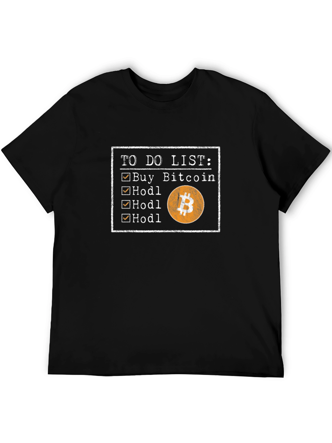 Bitcoin To-Do List HODL T-Shirt Crypto Currency