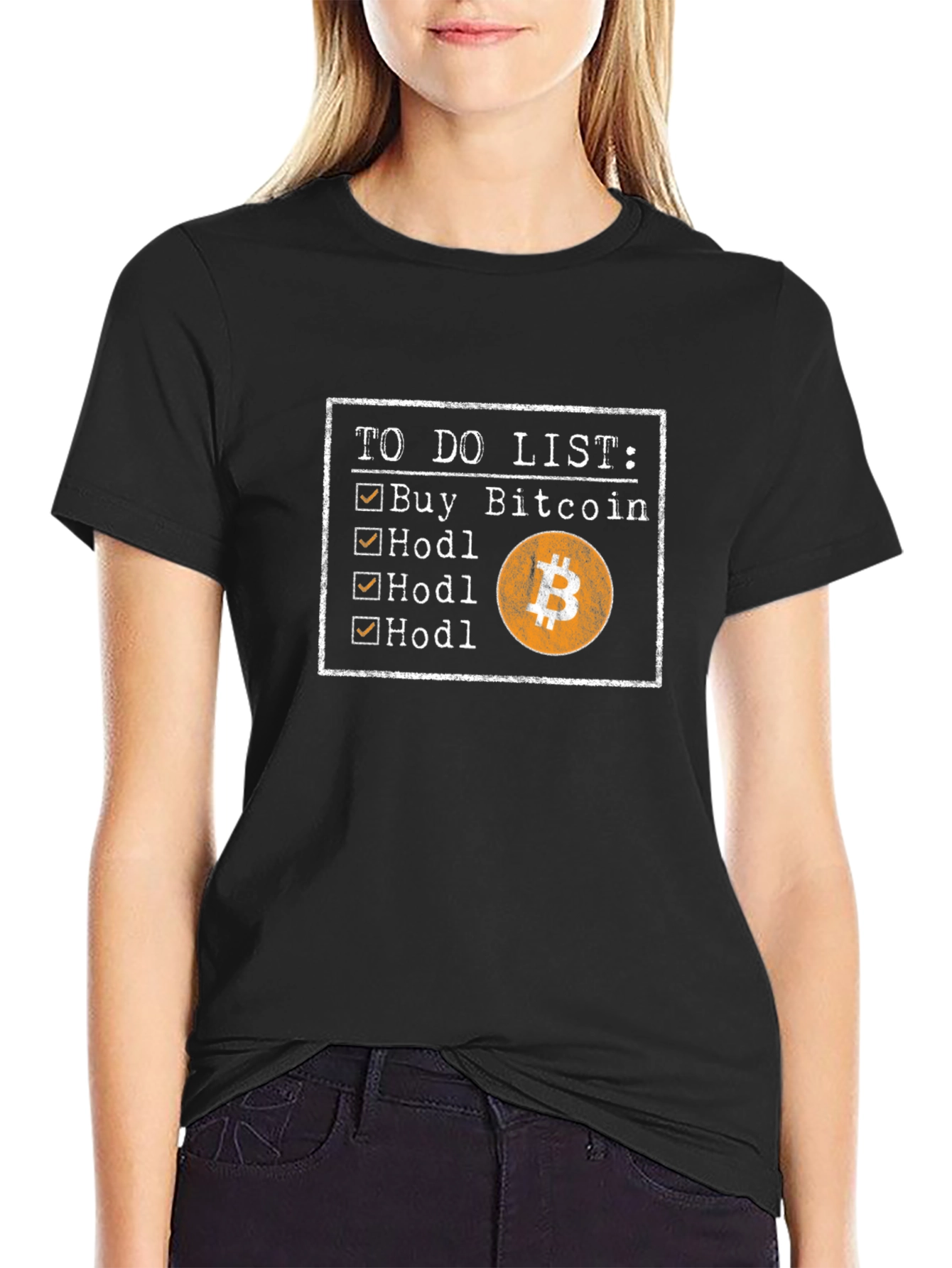 Bitcoin To-Do List HODL T-Shirt Crypto Currency