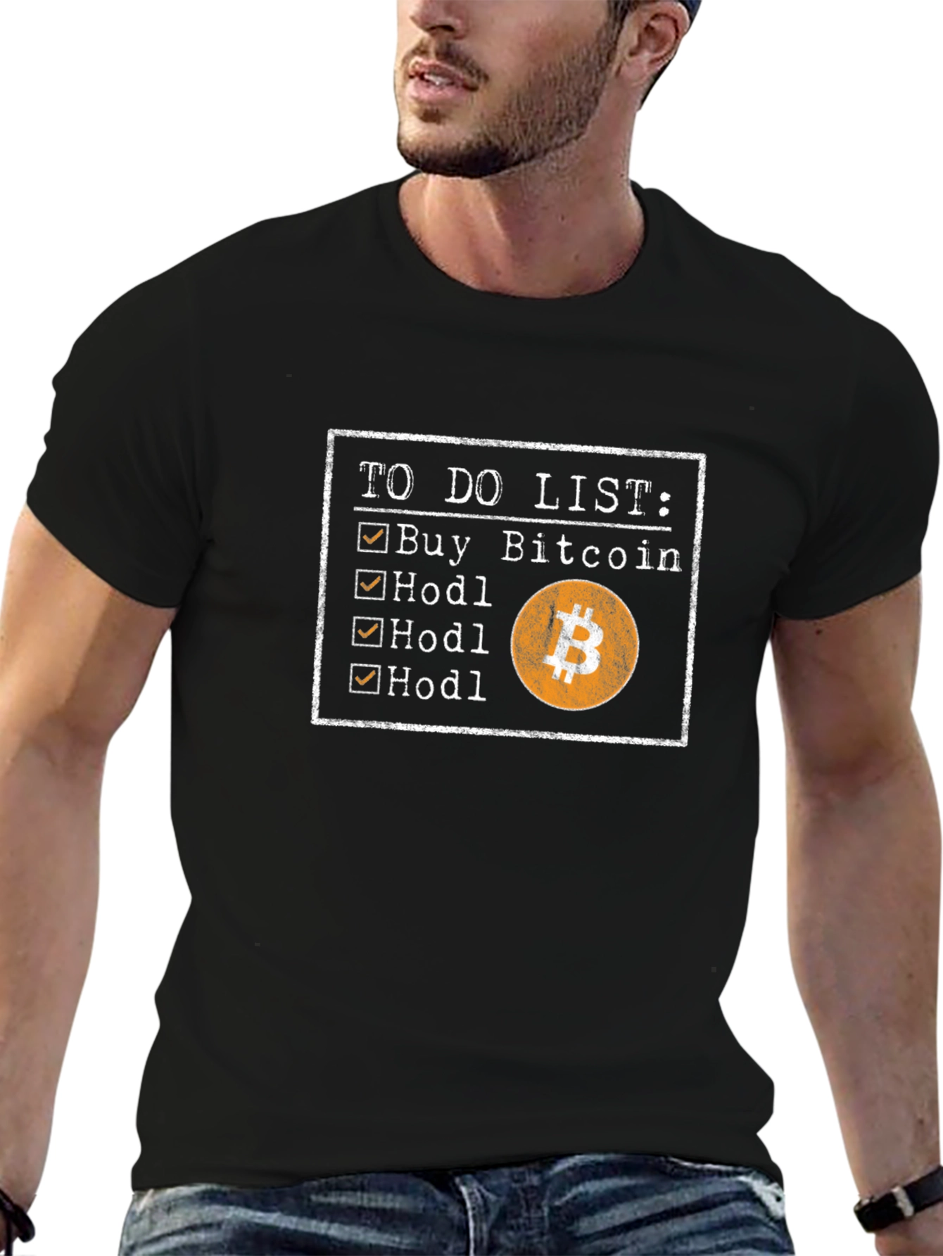 Bitcoin To-Do List HODL T-Shirt Crypto Currency