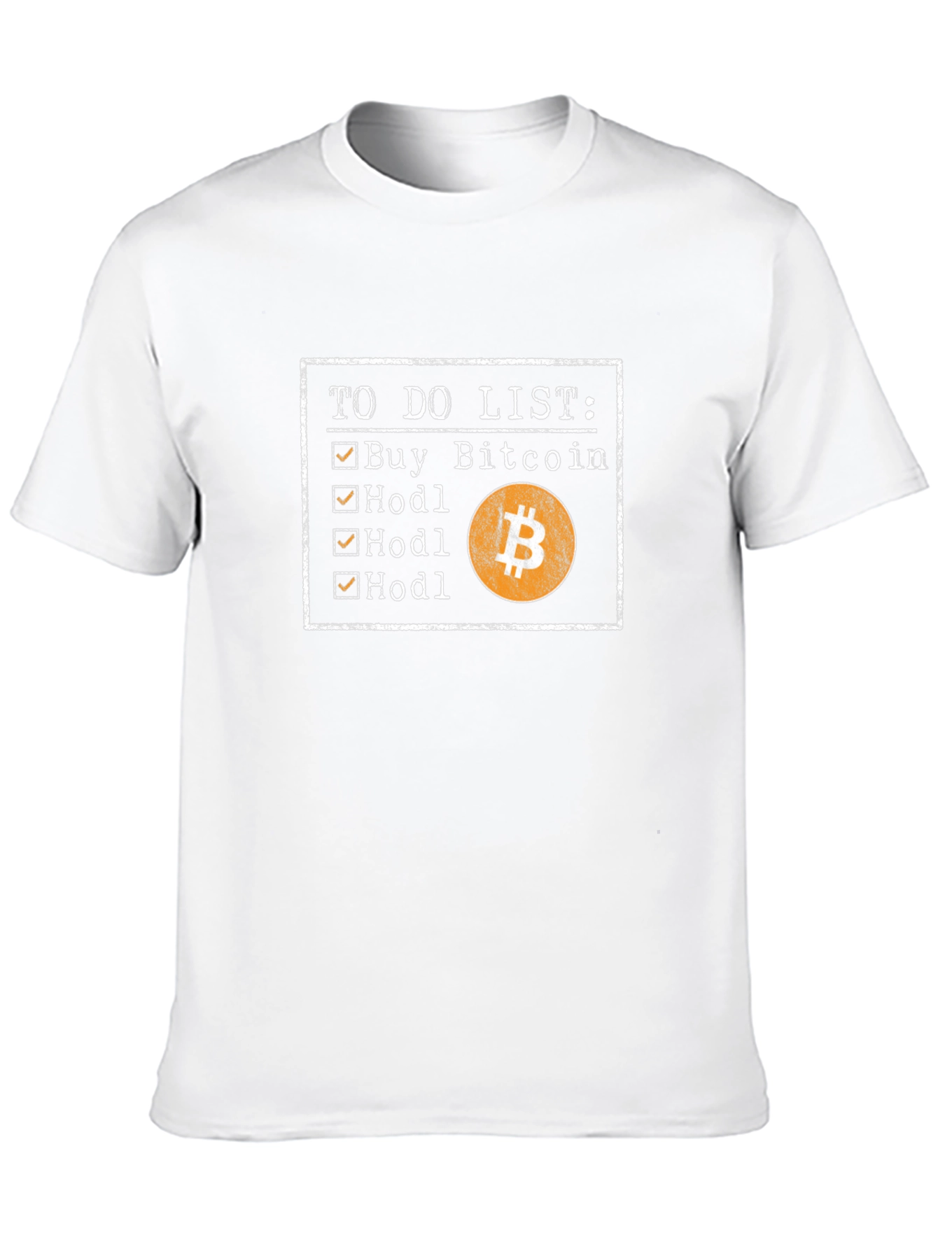 Bitcoin To-Do List HODL T-Shirt Crypto Currency