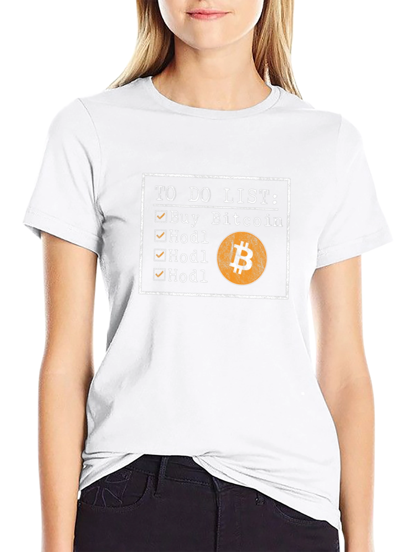 Bitcoin To-Do List HODL T-Shirt Crypto Currency