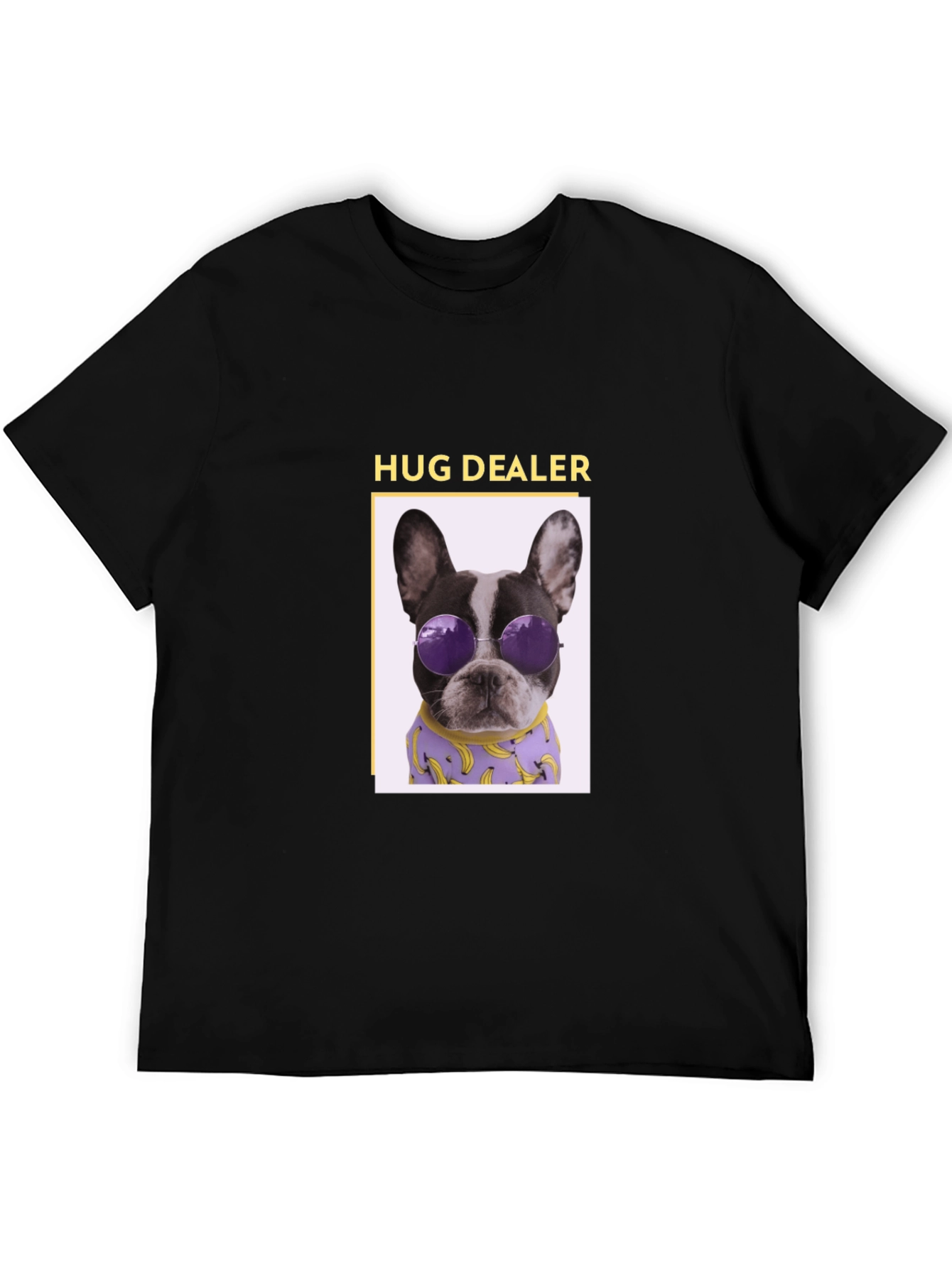Hug Dealer Dog Graphic Tee - Black