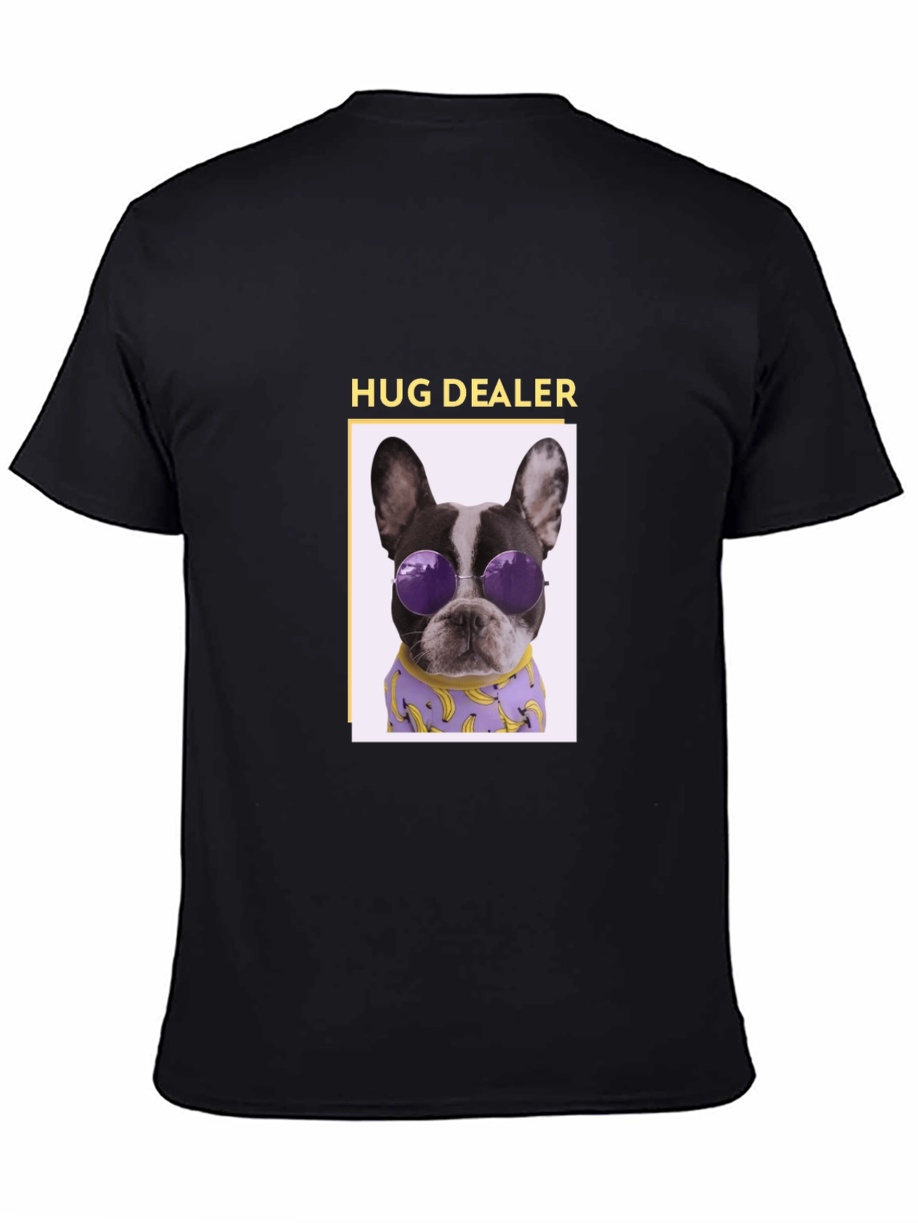 Hug Dealer Dog Graphic Tee - Black