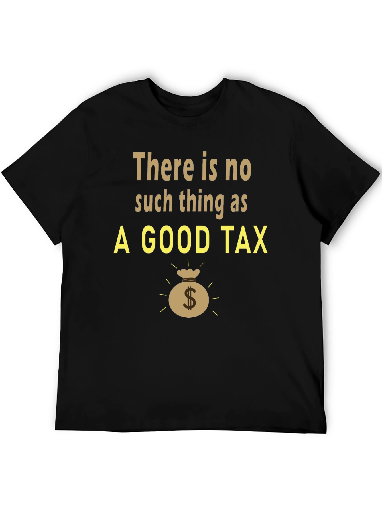 No Good Tax Mens Black Graphic Tee