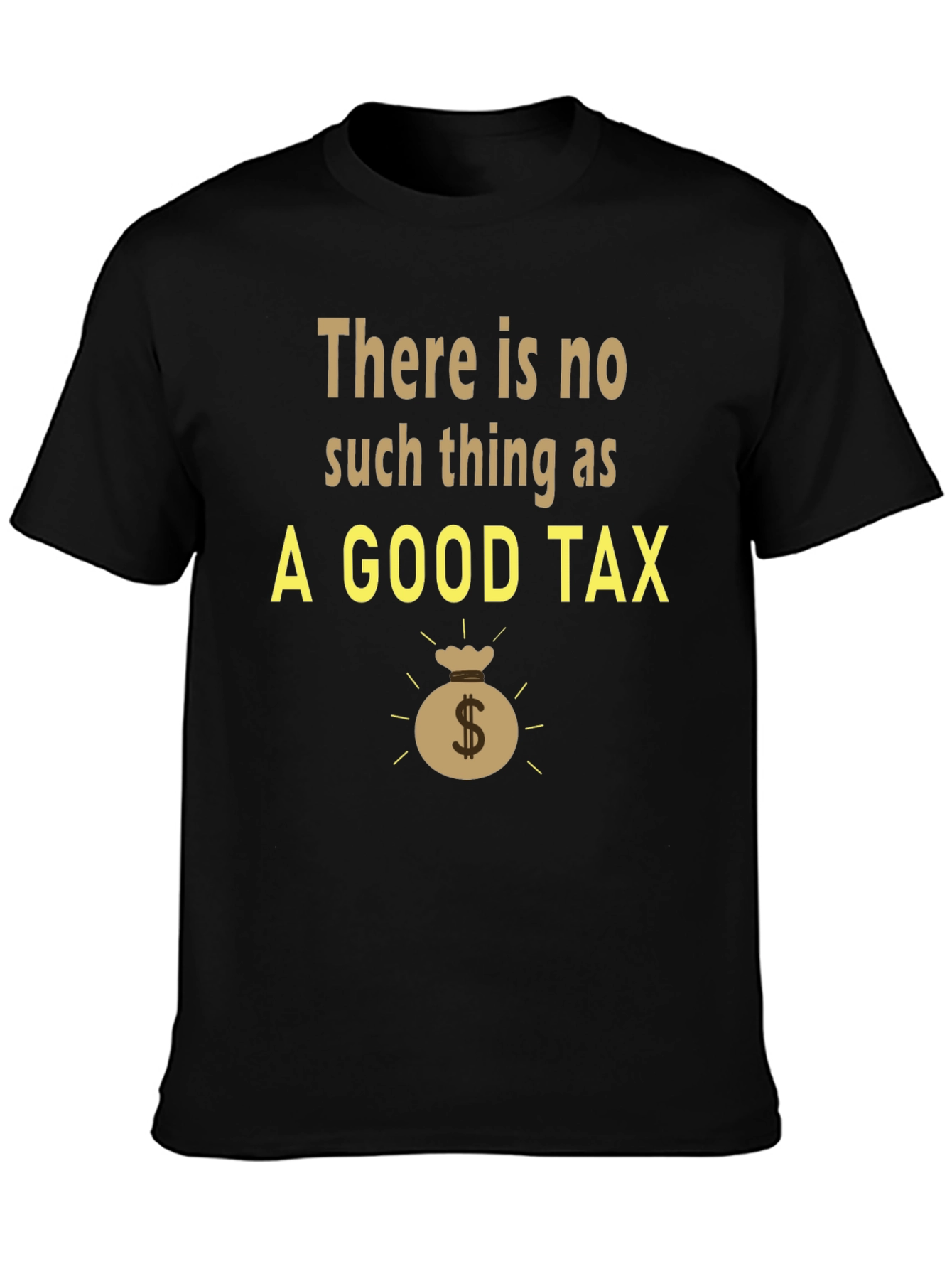 No Good Tax Mens Black Graphic Tee