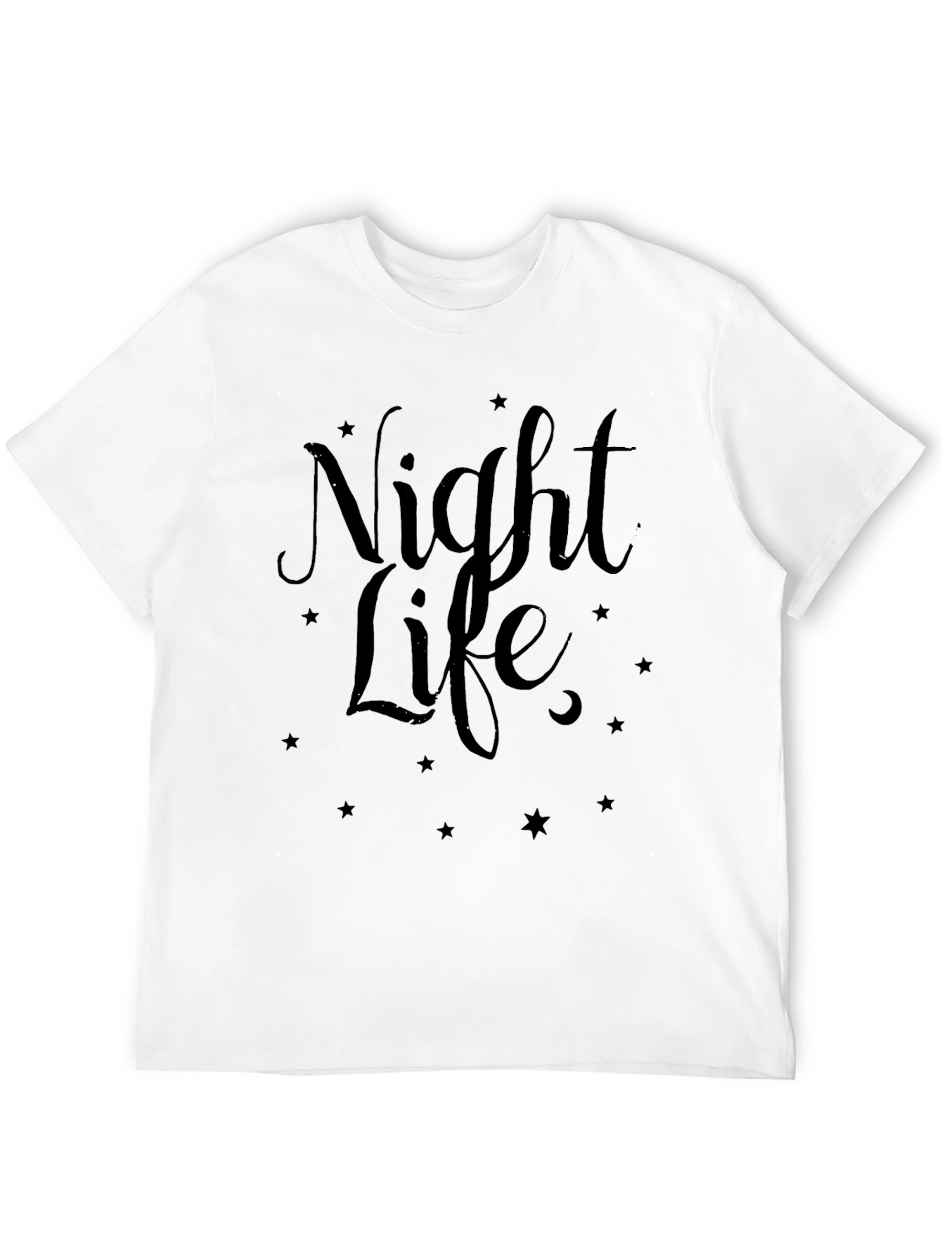 Night Life Graphic Tee - Stylish Mens Black T-Shirt