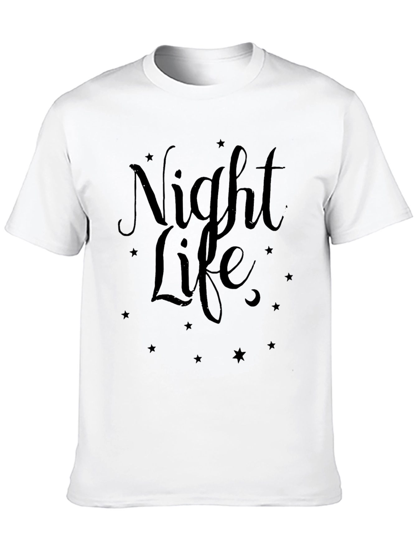 Night Life Graphic Tee - Stylish Mens Black T-Shirt