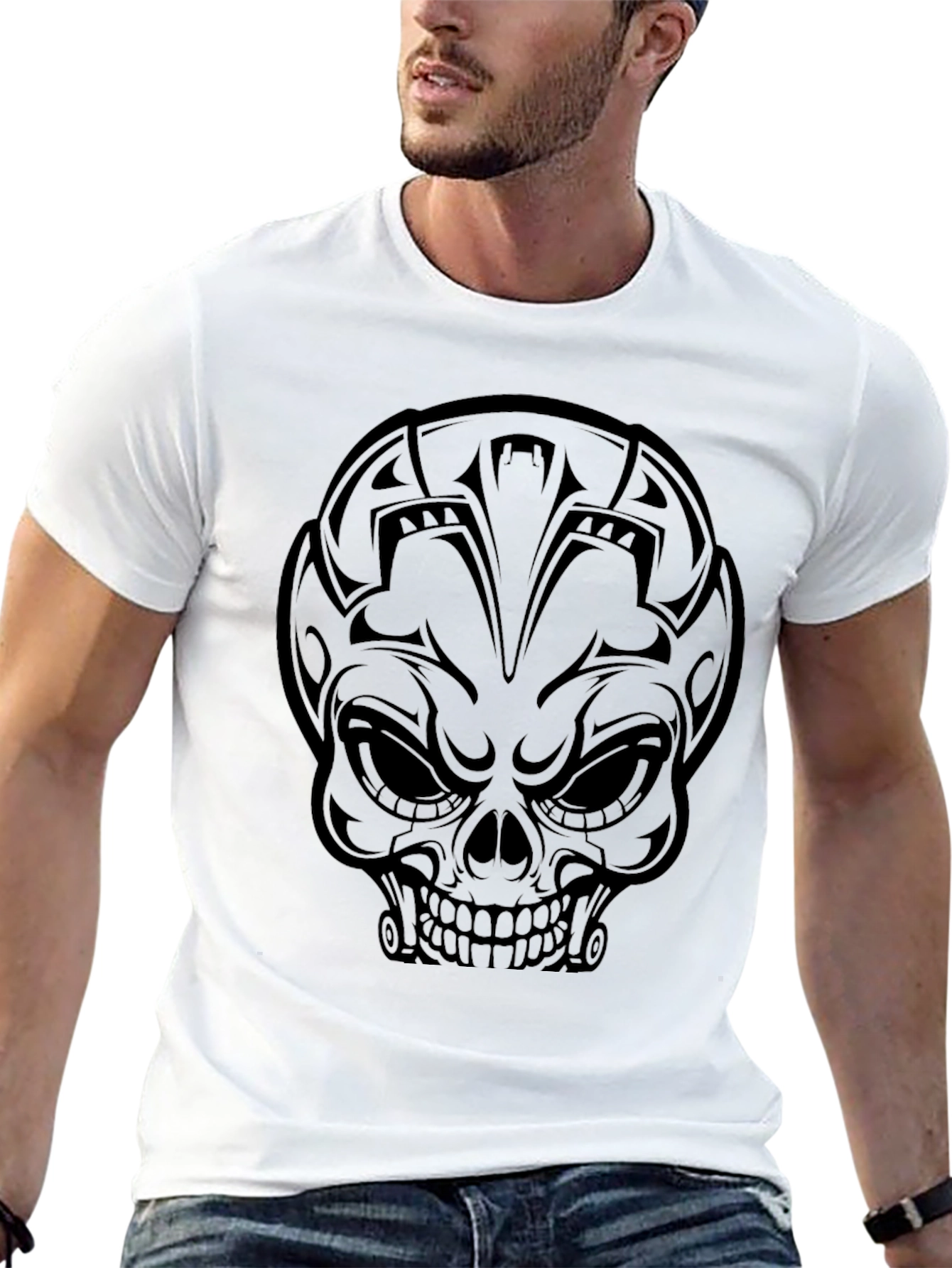 Skull Graphic Black T-Shirt for Men