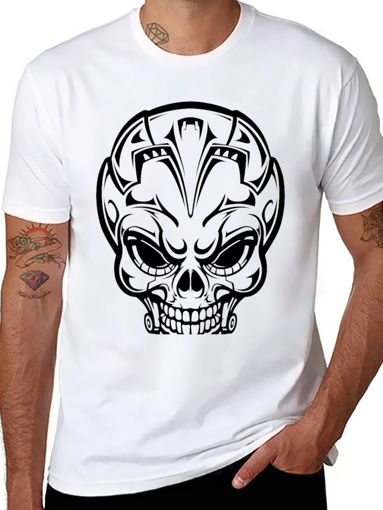 Skull Graphic Black T-Shirt for Men