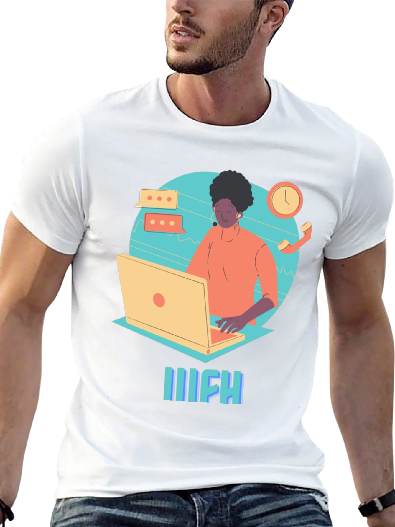 Work From Home Graphic Tee - Black