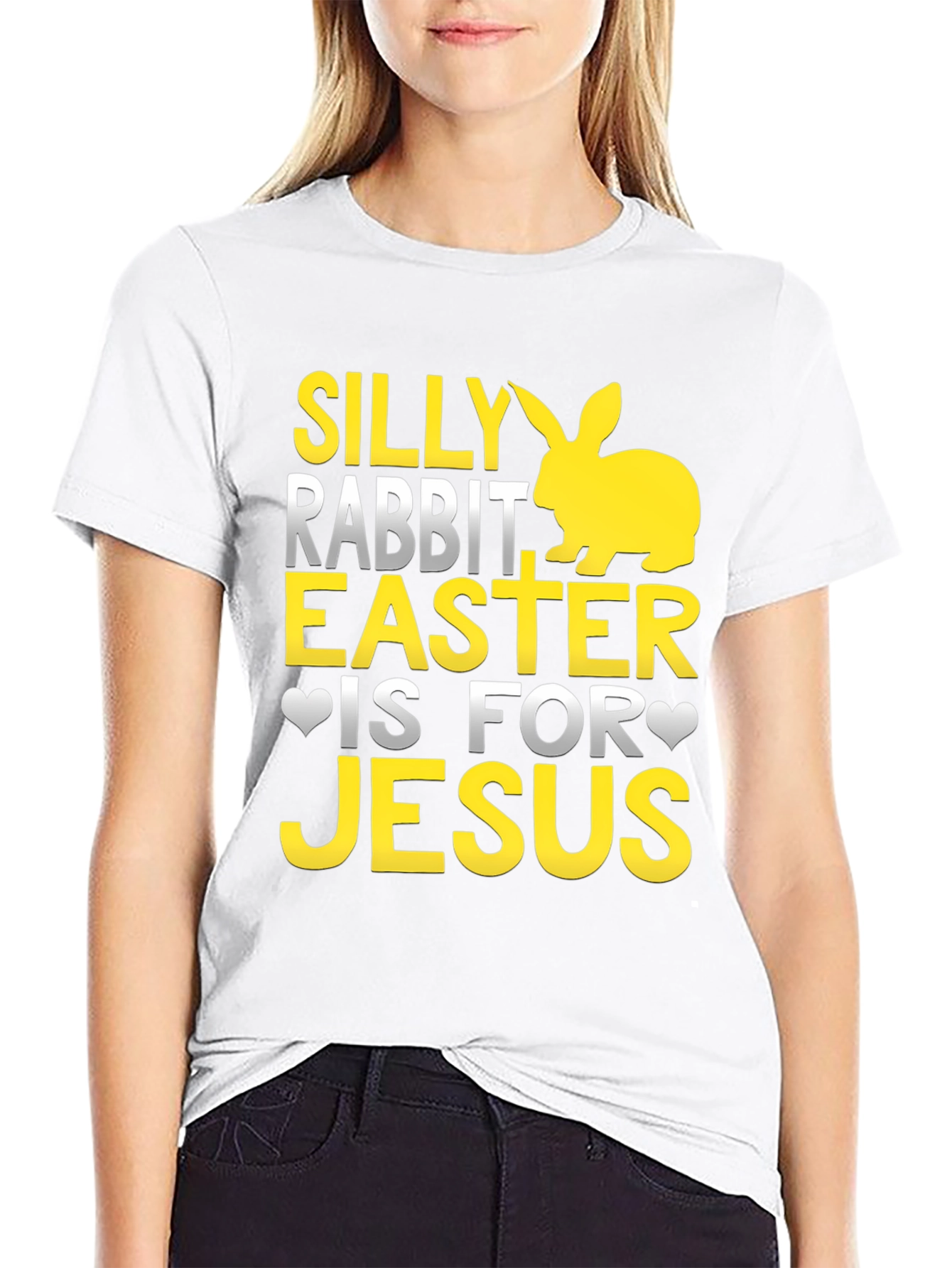 Silly Rabbit Easter Jesus Black T-Shirt