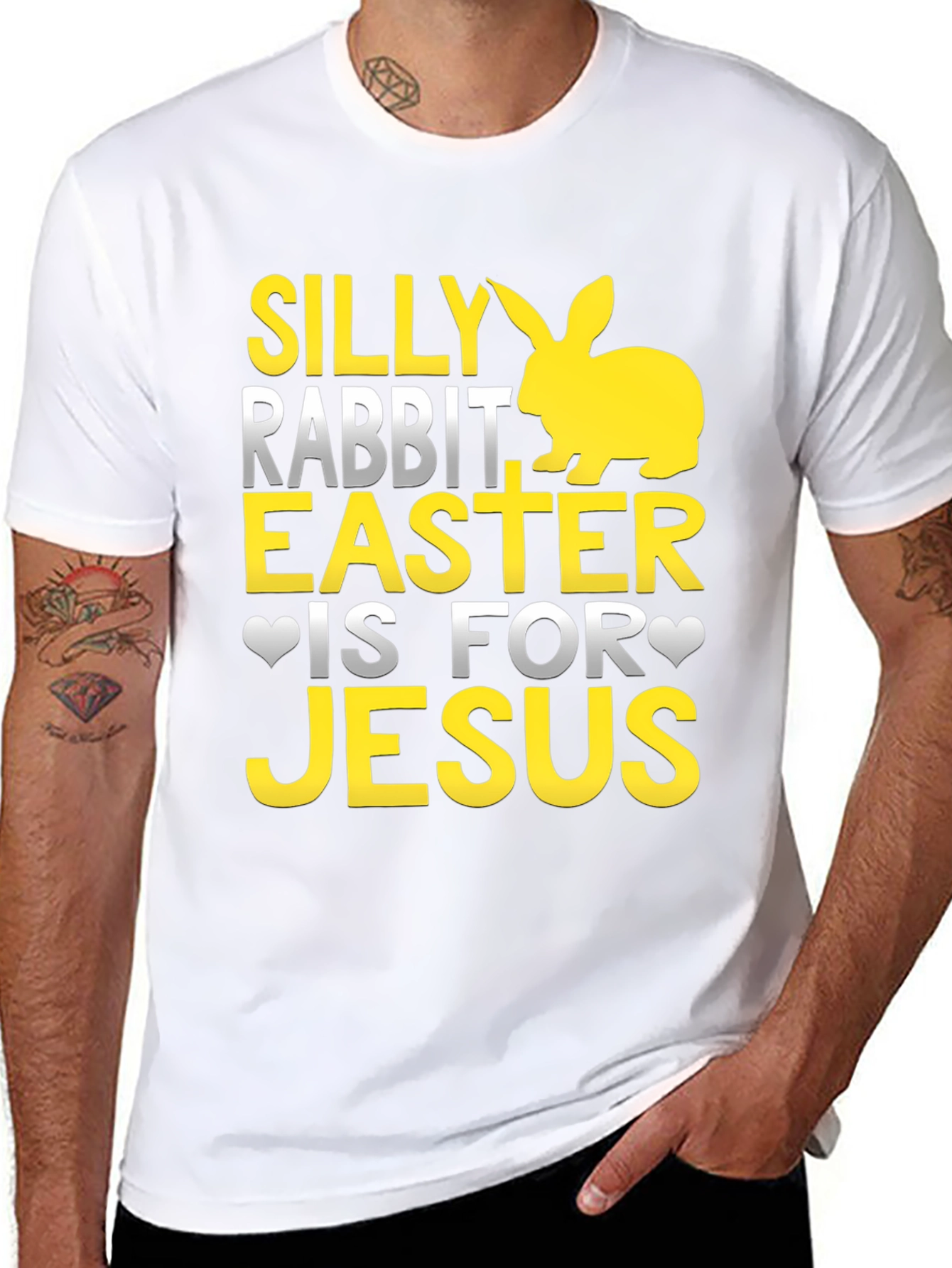Silly Rabbit Easter Jesus Black T-Shirt
