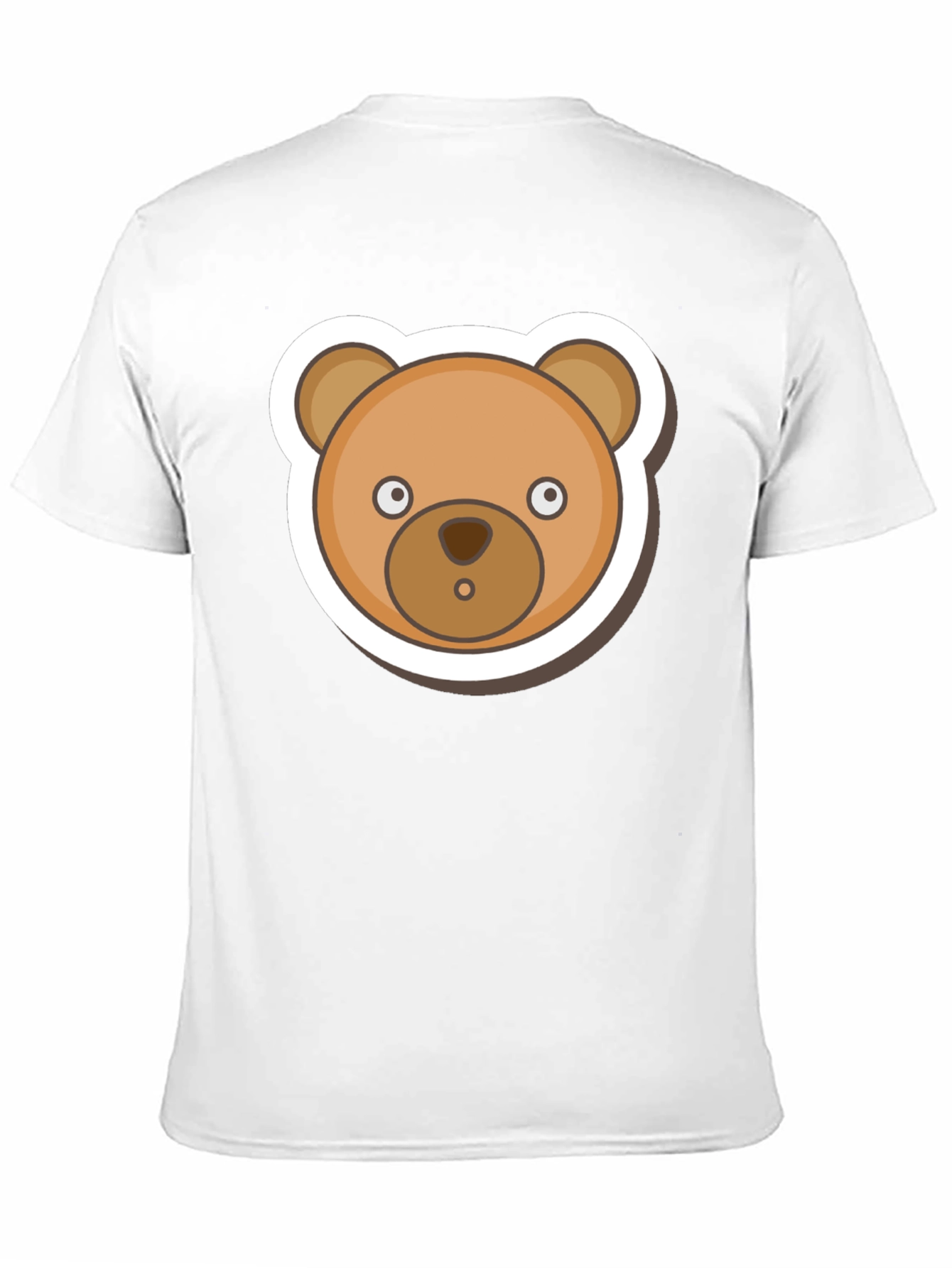 Cute Teddy Bear Graphic Tee - Mens Black T-Shirt