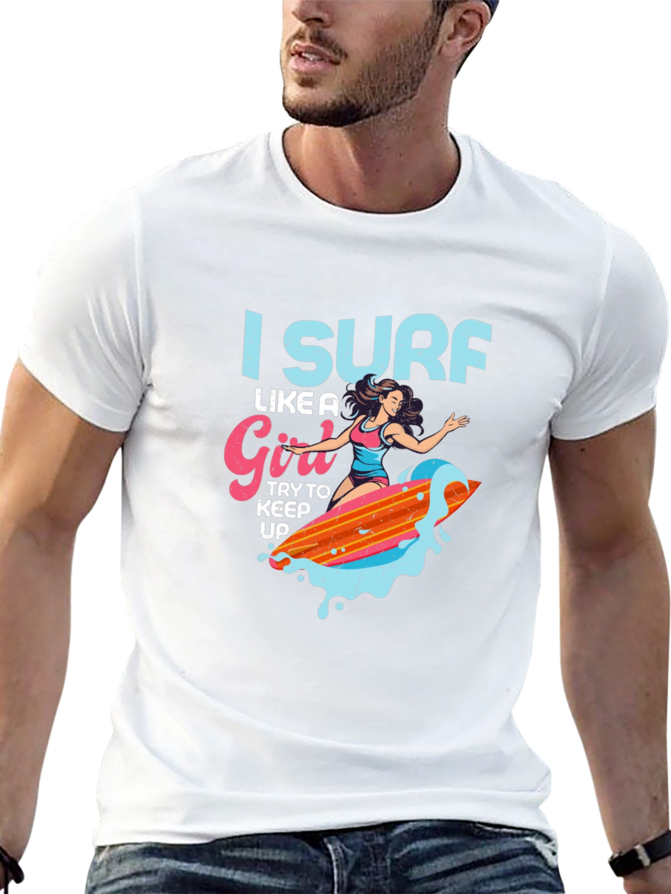 I Surf Like a Girl T-Shirt