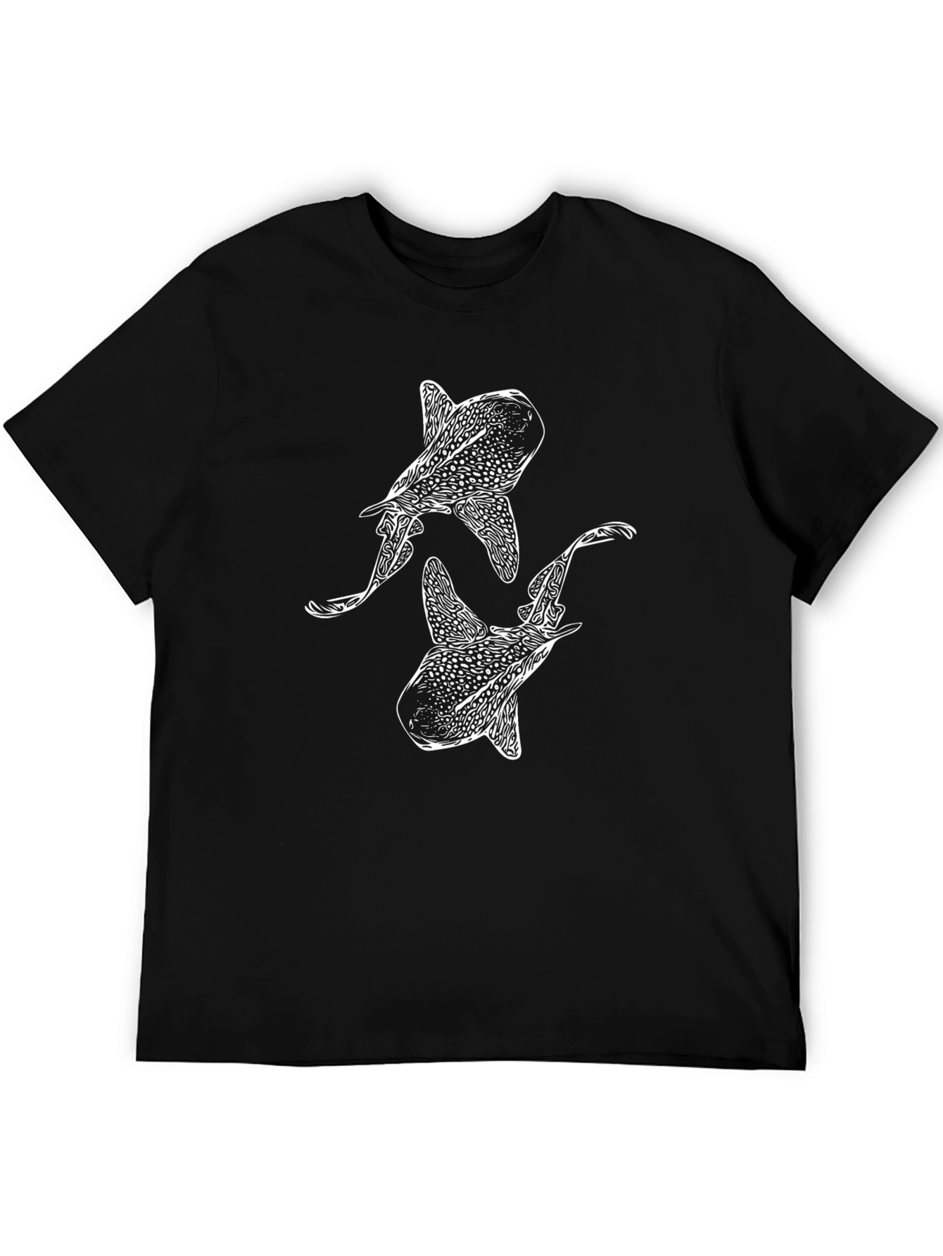 Whale Shark Graphic Tee - Stylish Black Cotton T-Shirt