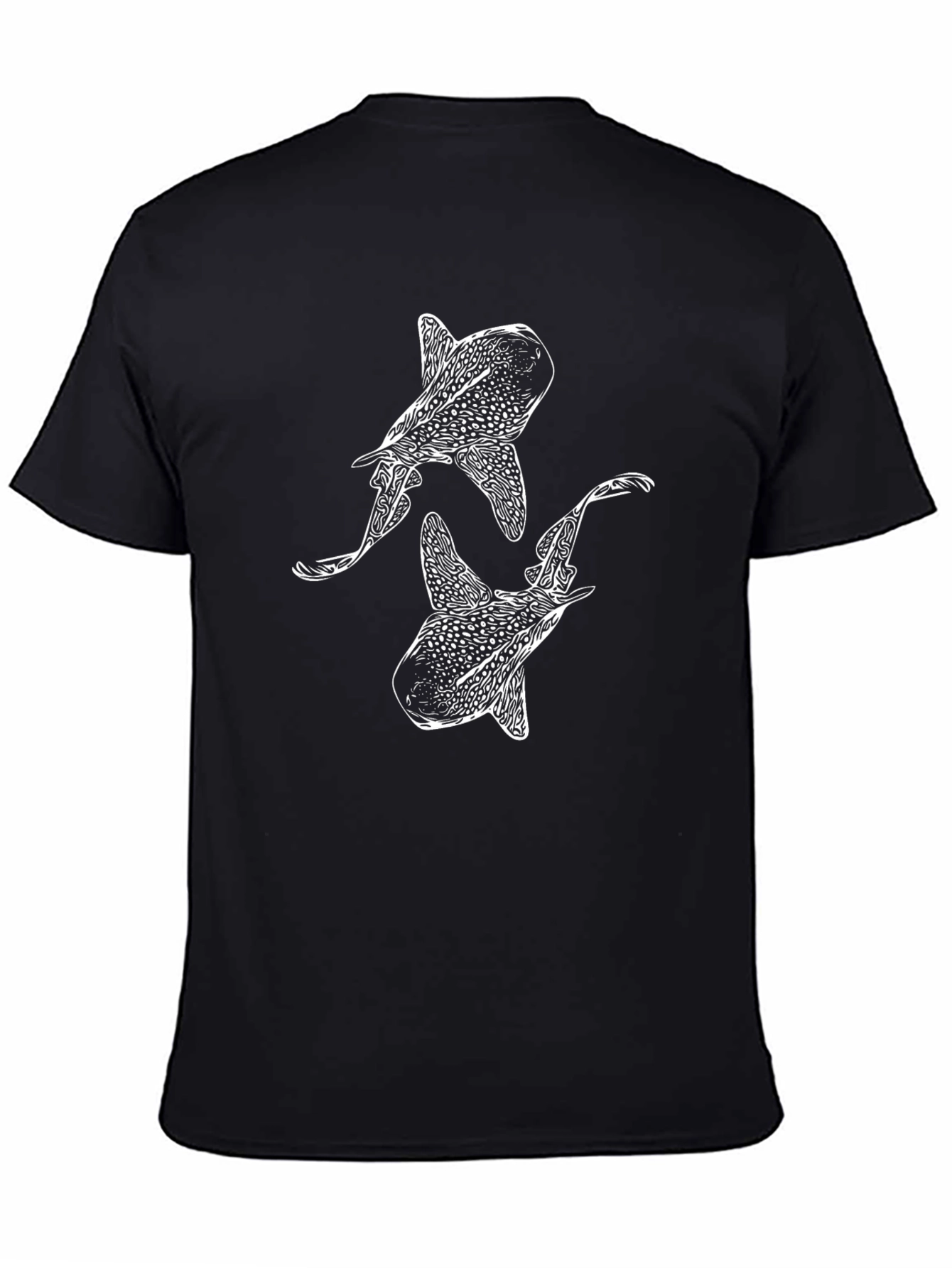 Whale Shark Graphic Tee - Stylish Black Cotton T-Shirt
