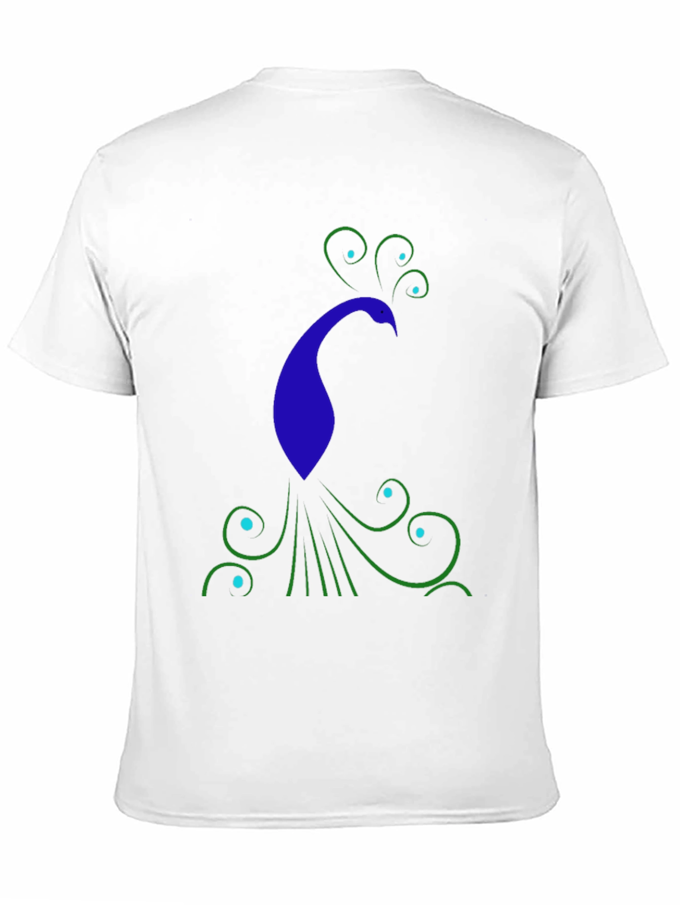 Stylish Peacock Graphic Print Black T-Shirt