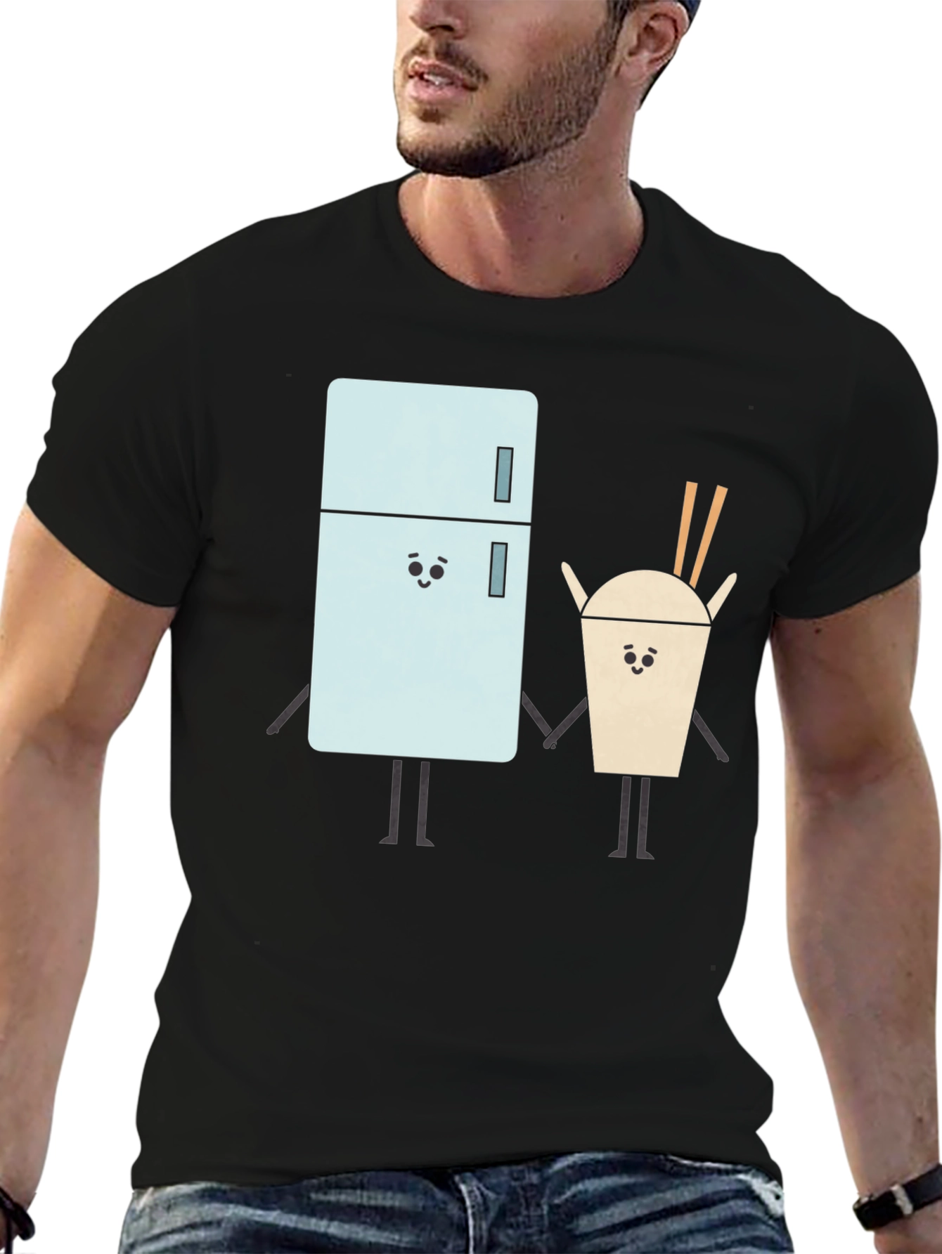 Cute Foodie Black T-Shirt