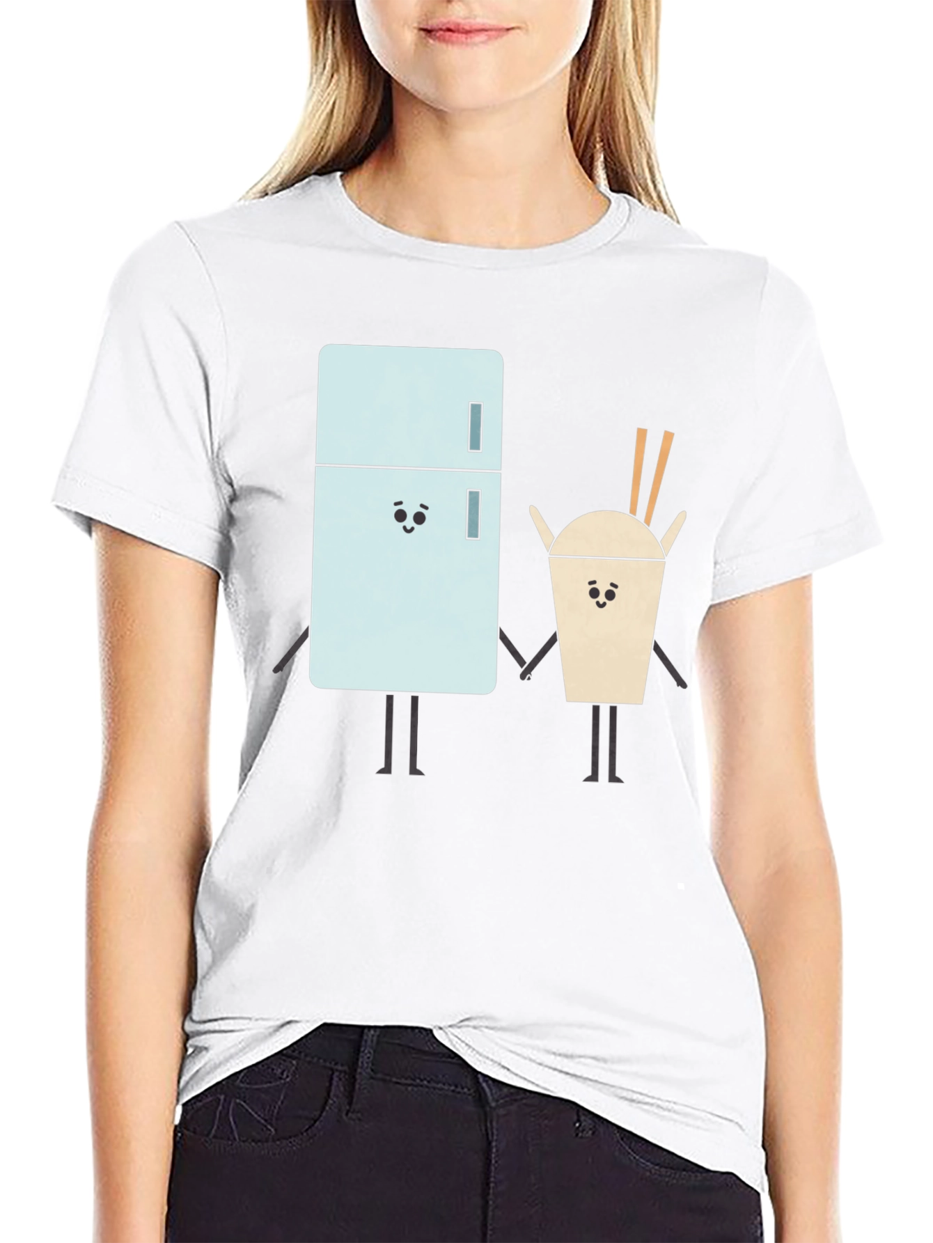 Cute Foodie Black T-Shirt