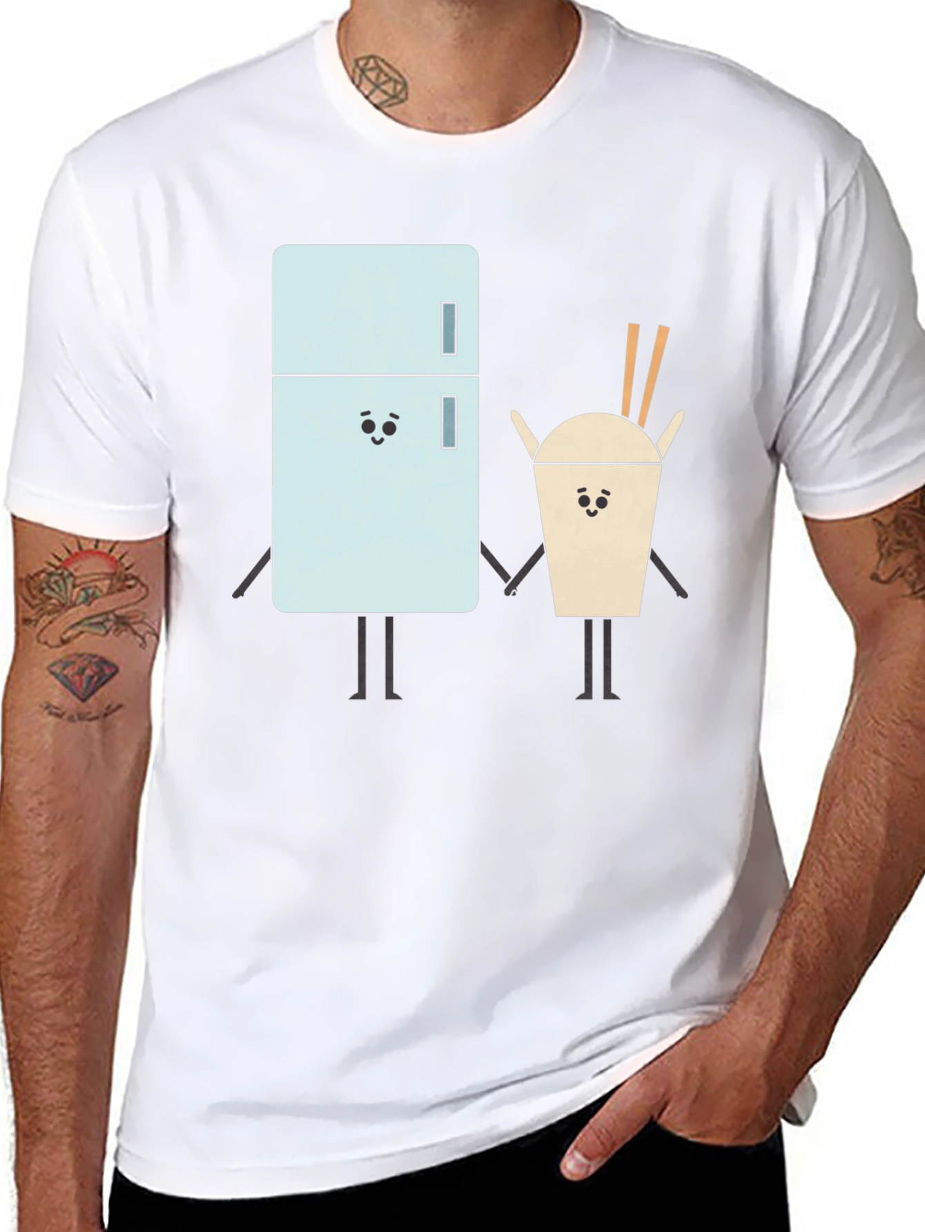Cute Foodie Black T-Shirt