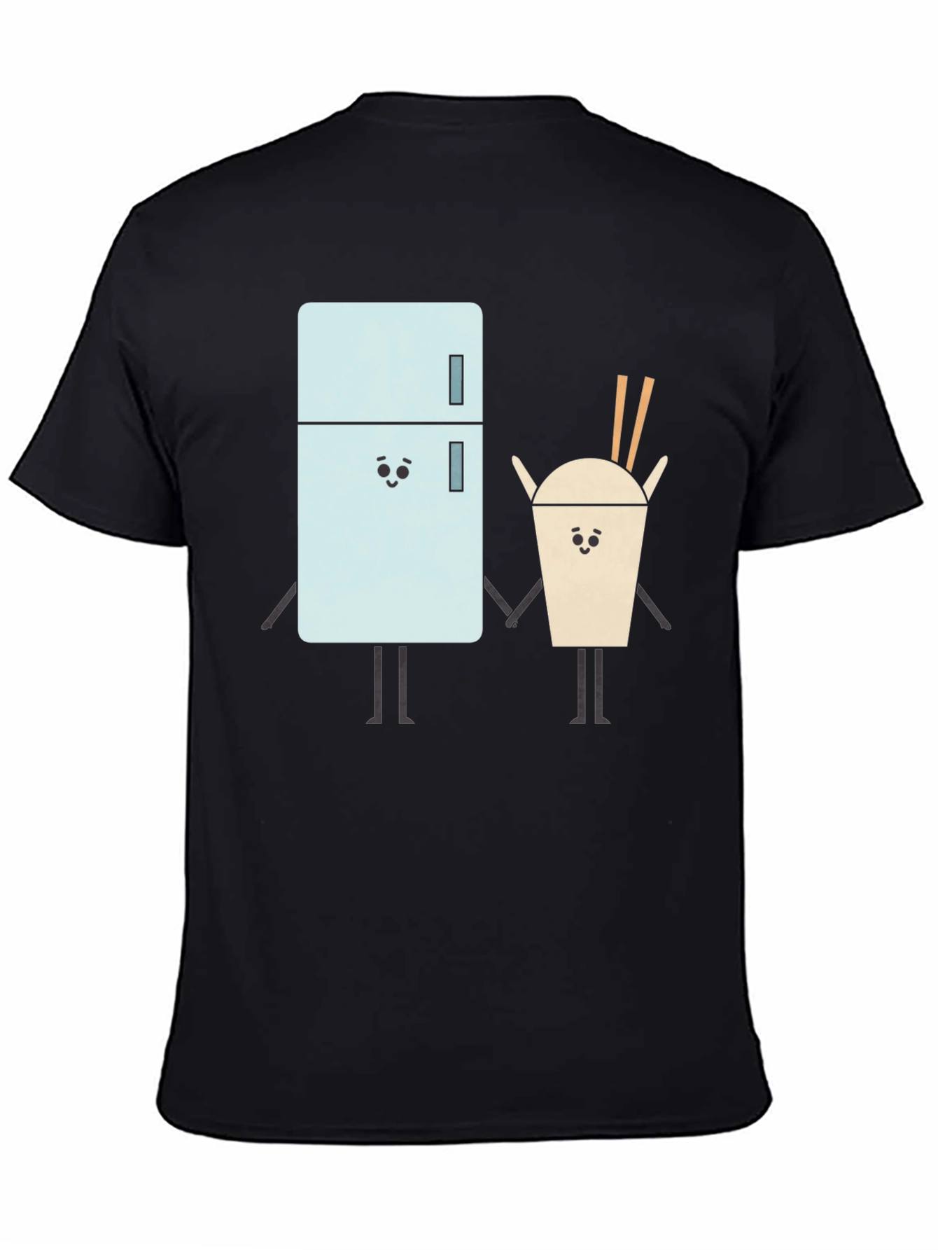 Cute Foodie Black T-Shirt