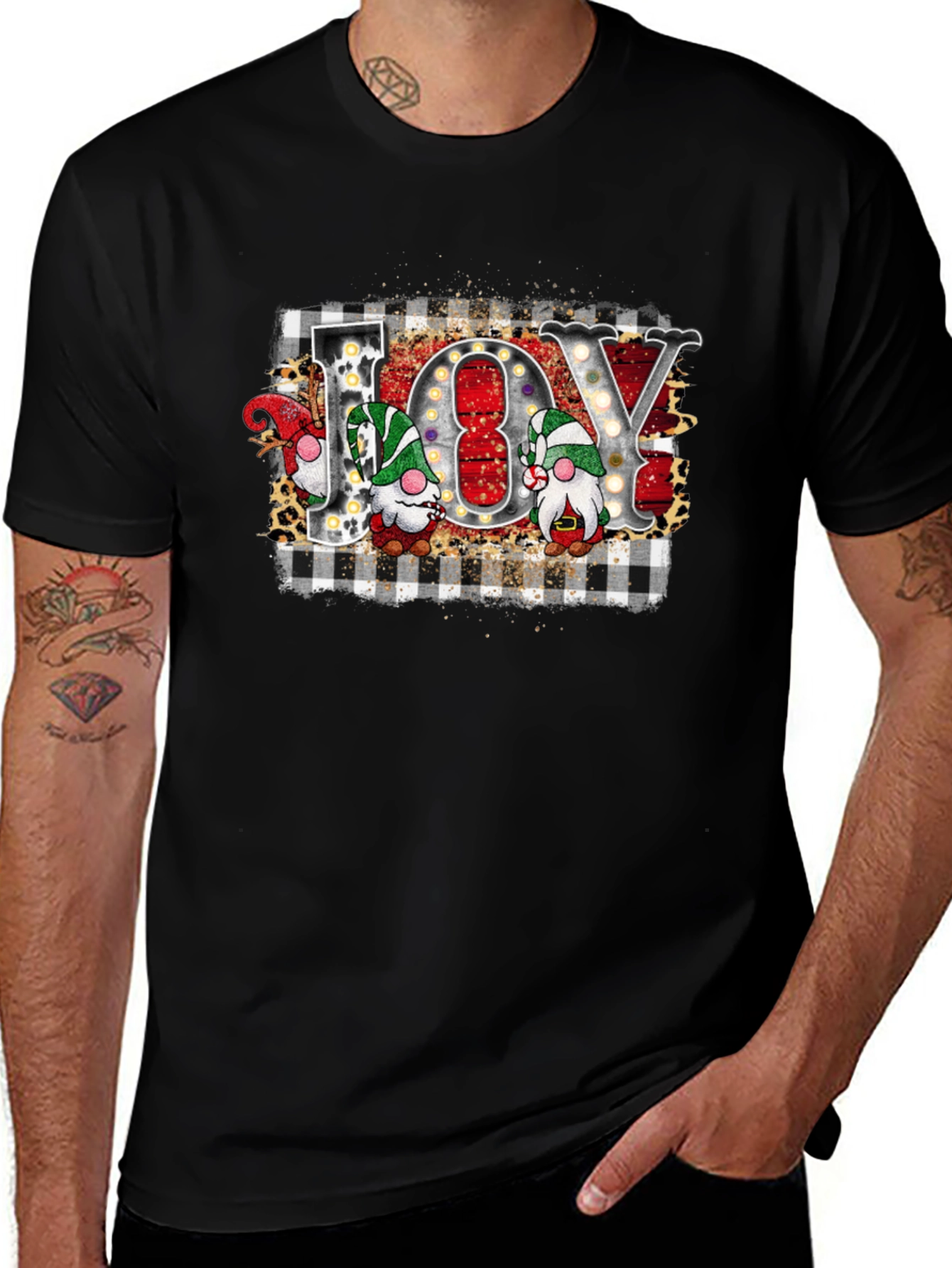 Joy Gnomes Christmas Graphic Tee