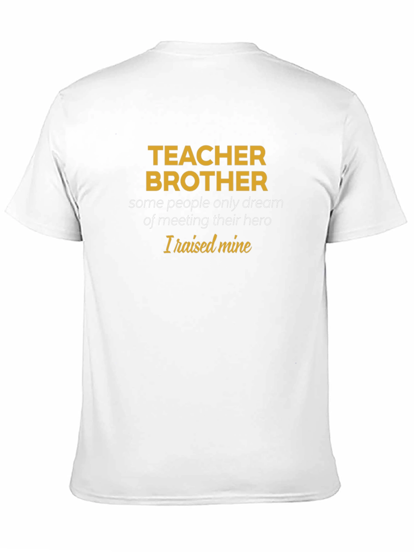 Teacher Brother Hero Graphic Tee - Mens Black T-Shirt