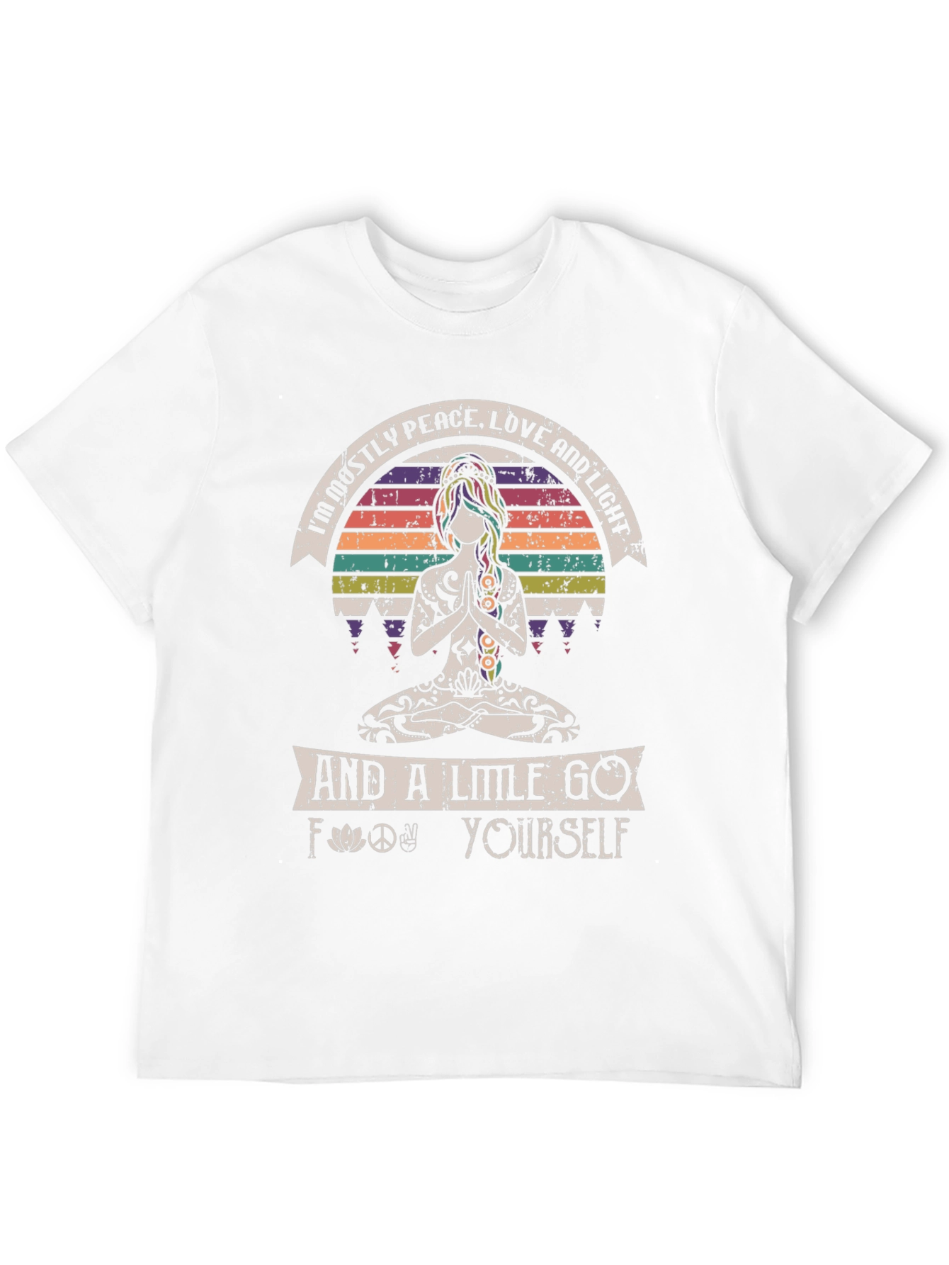 Peace Love and Light Graphic T-Shirt - Hippie Yoga