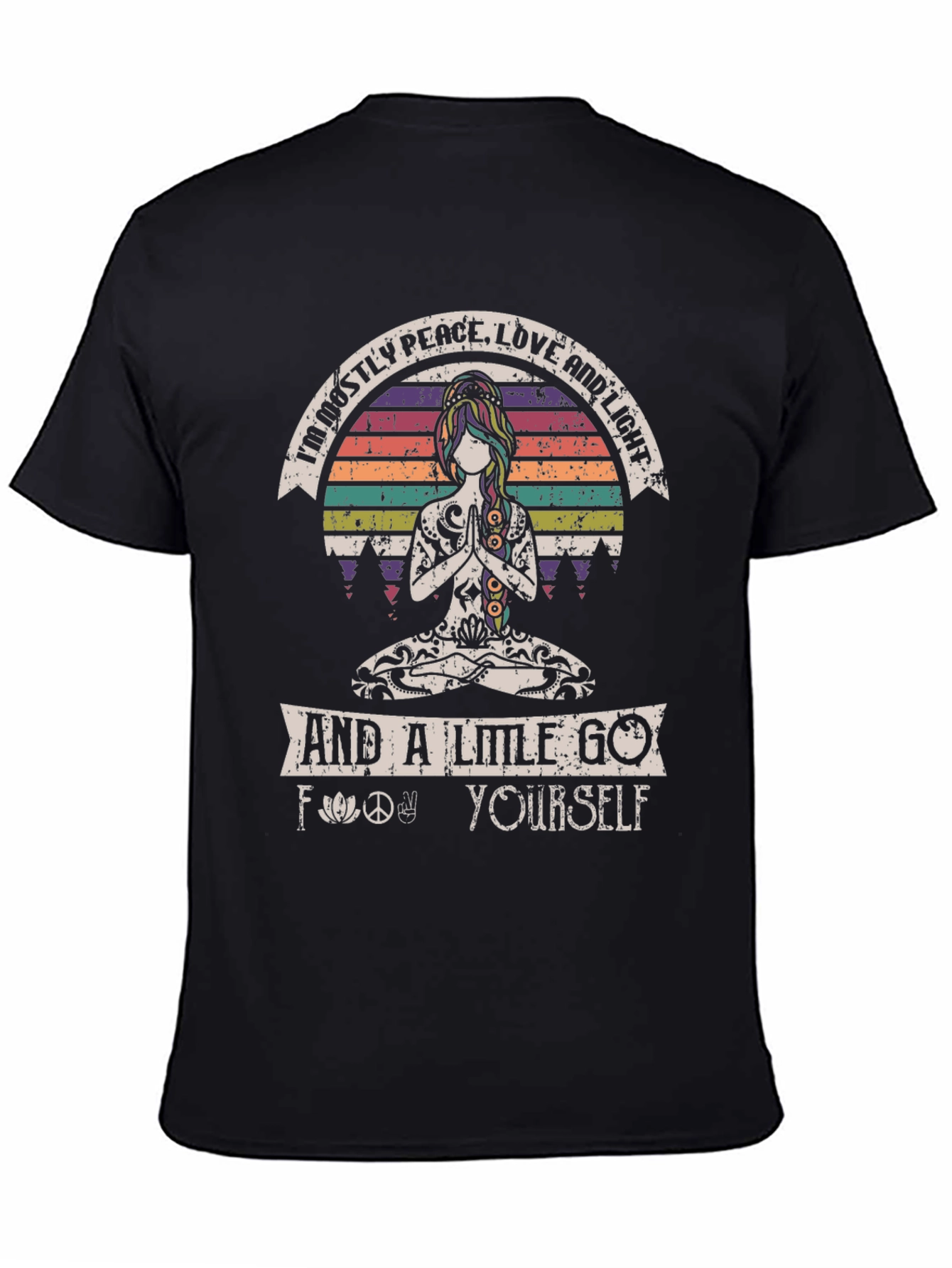 Peace Love and Light Graphic T-Shirt - Hippie Yoga