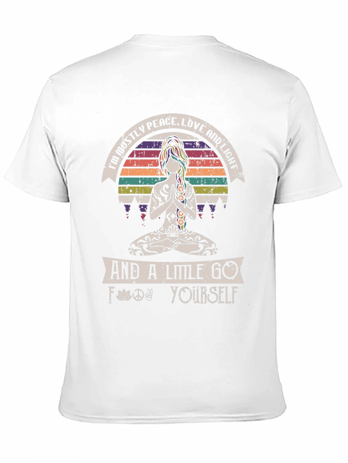 Peace Love and Light Graphic T-Shirt - Hippie Yoga