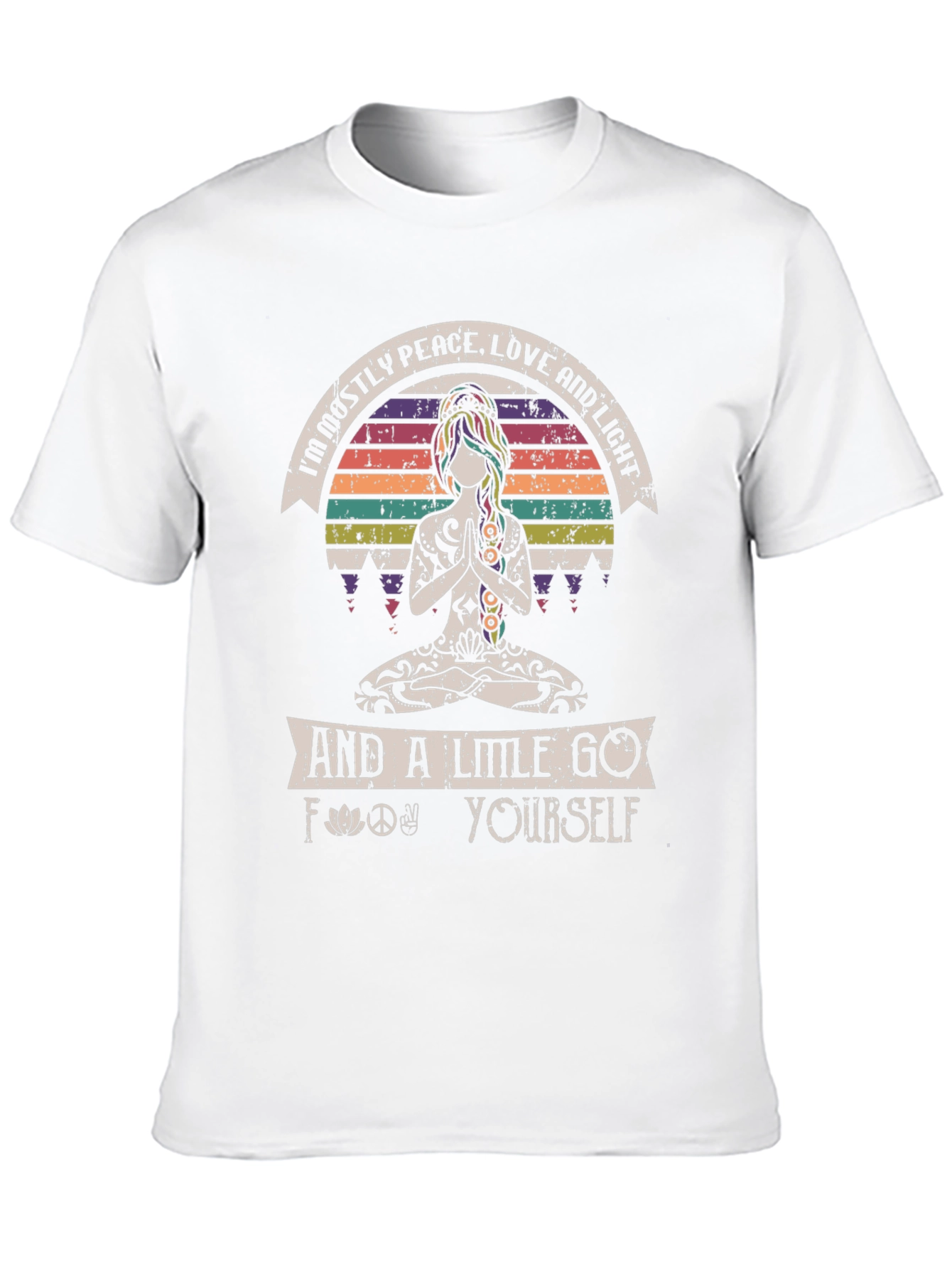 Peace Love and Light Graphic T-Shirt - Hippie Yoga