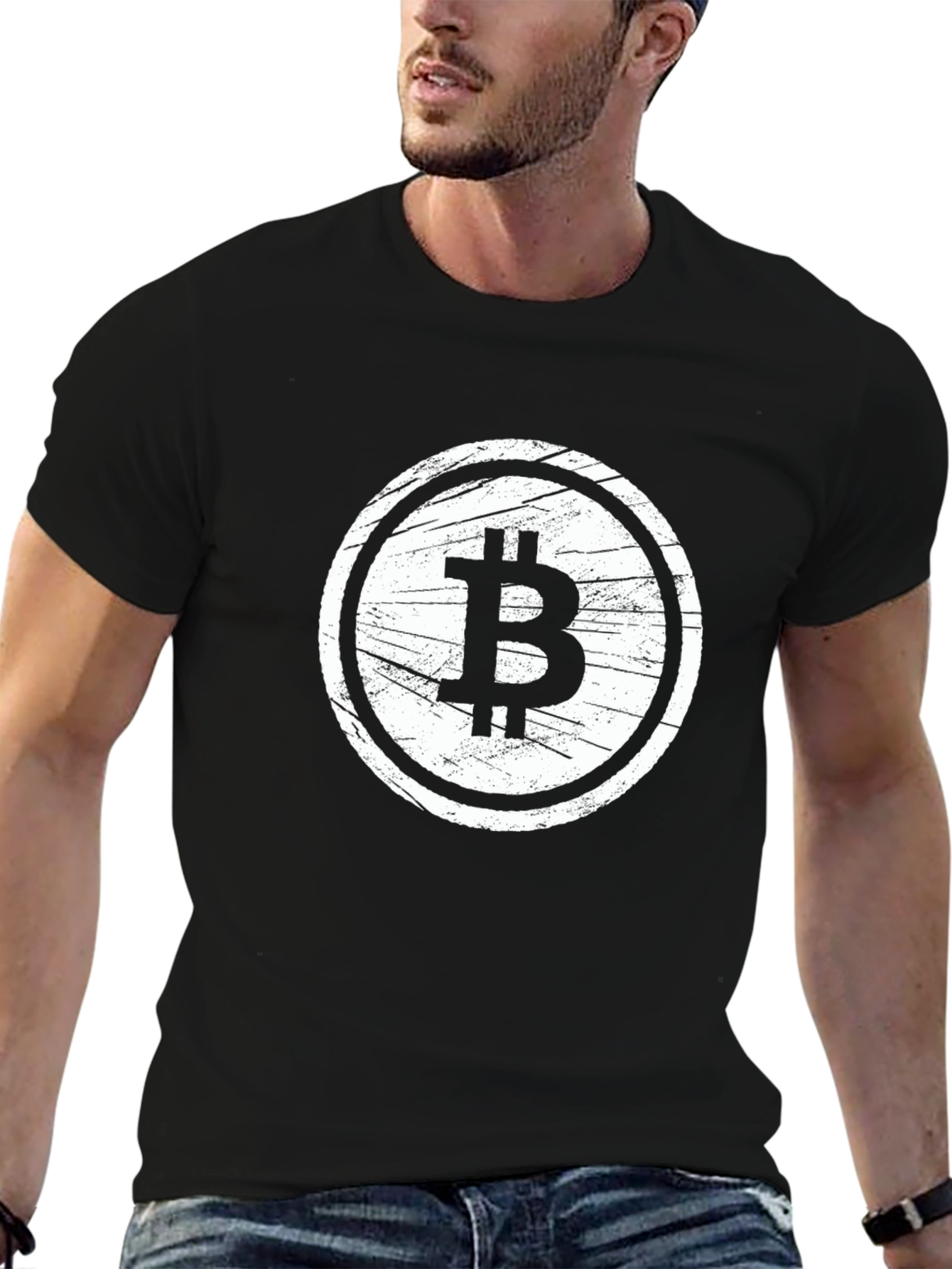 Bitcoin Logo Black T-Shirt Crypto Currency Tee