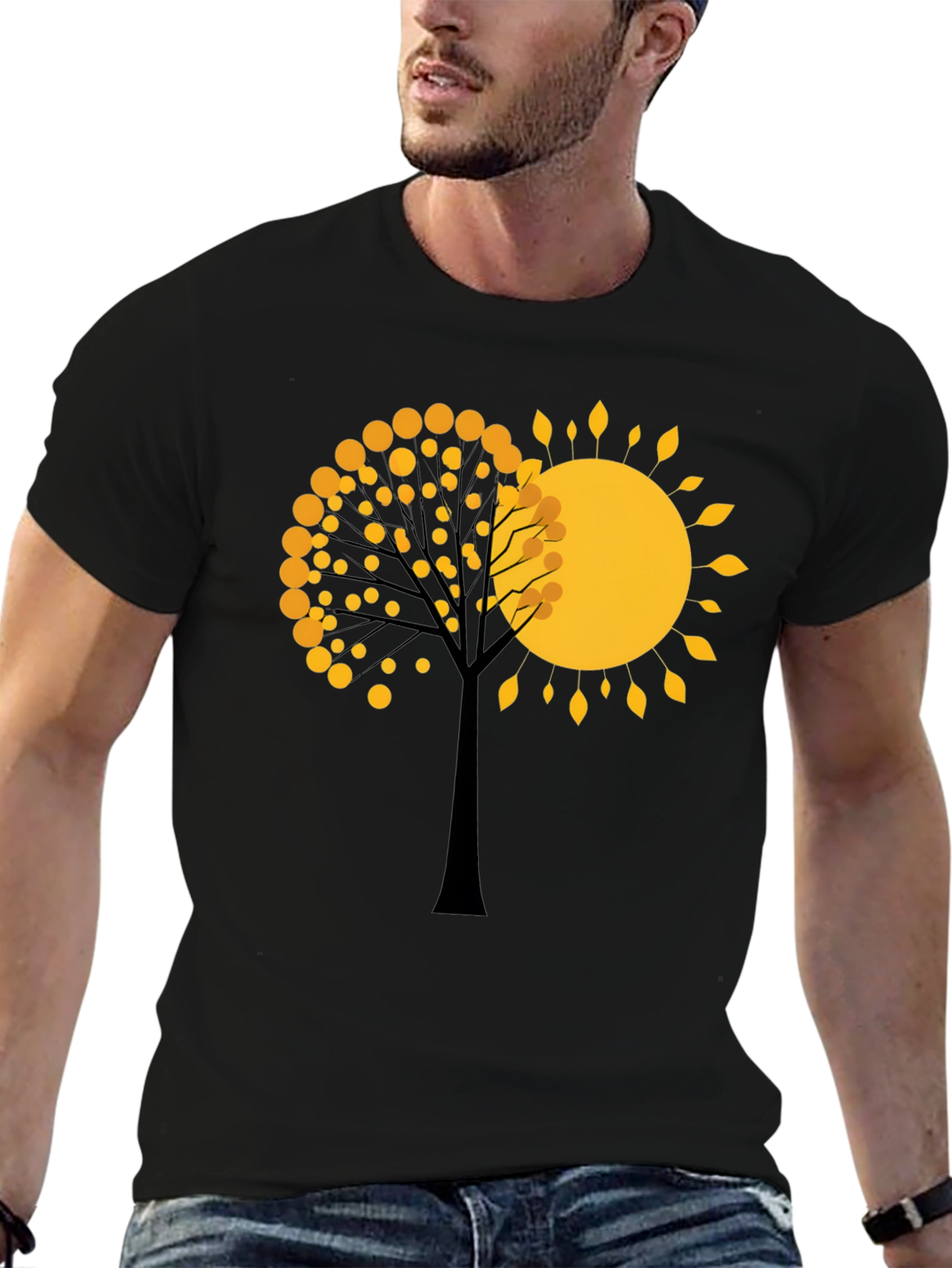 Natures Embrace Tee - Tree and Sun Graphic