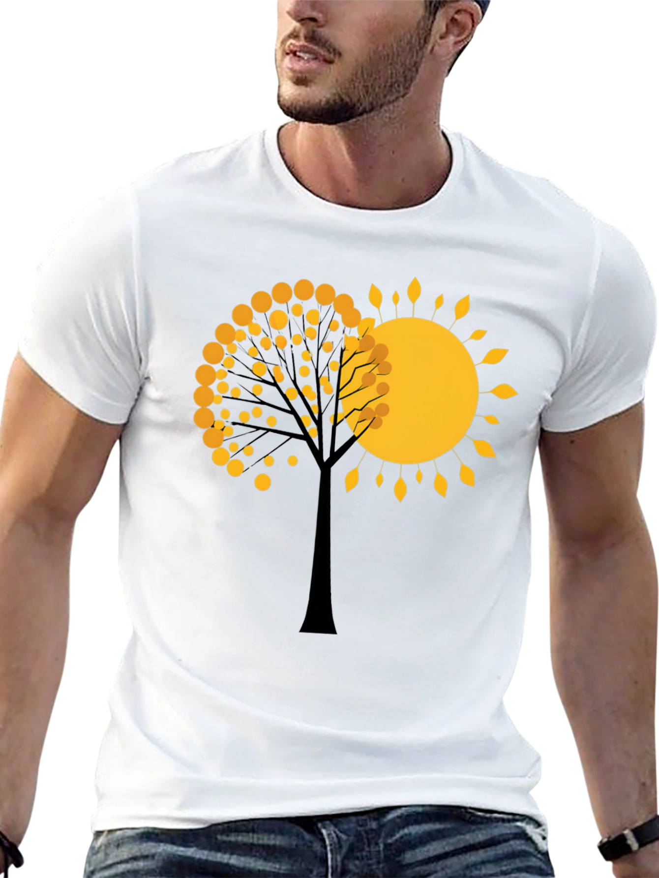Natures Embrace Tee - Tree and Sun Graphic