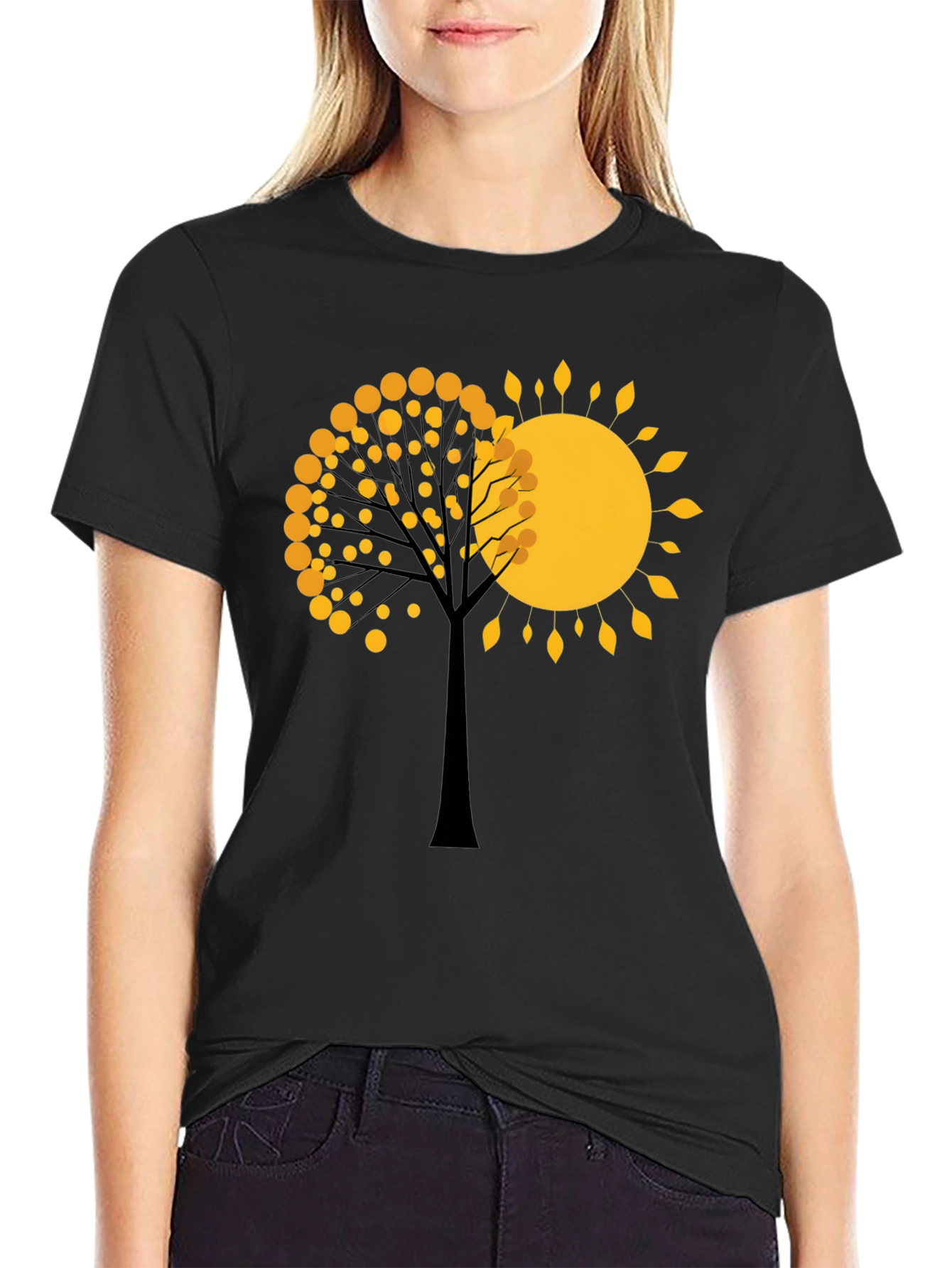 Natures Embrace Tee - Tree and Sun Graphic