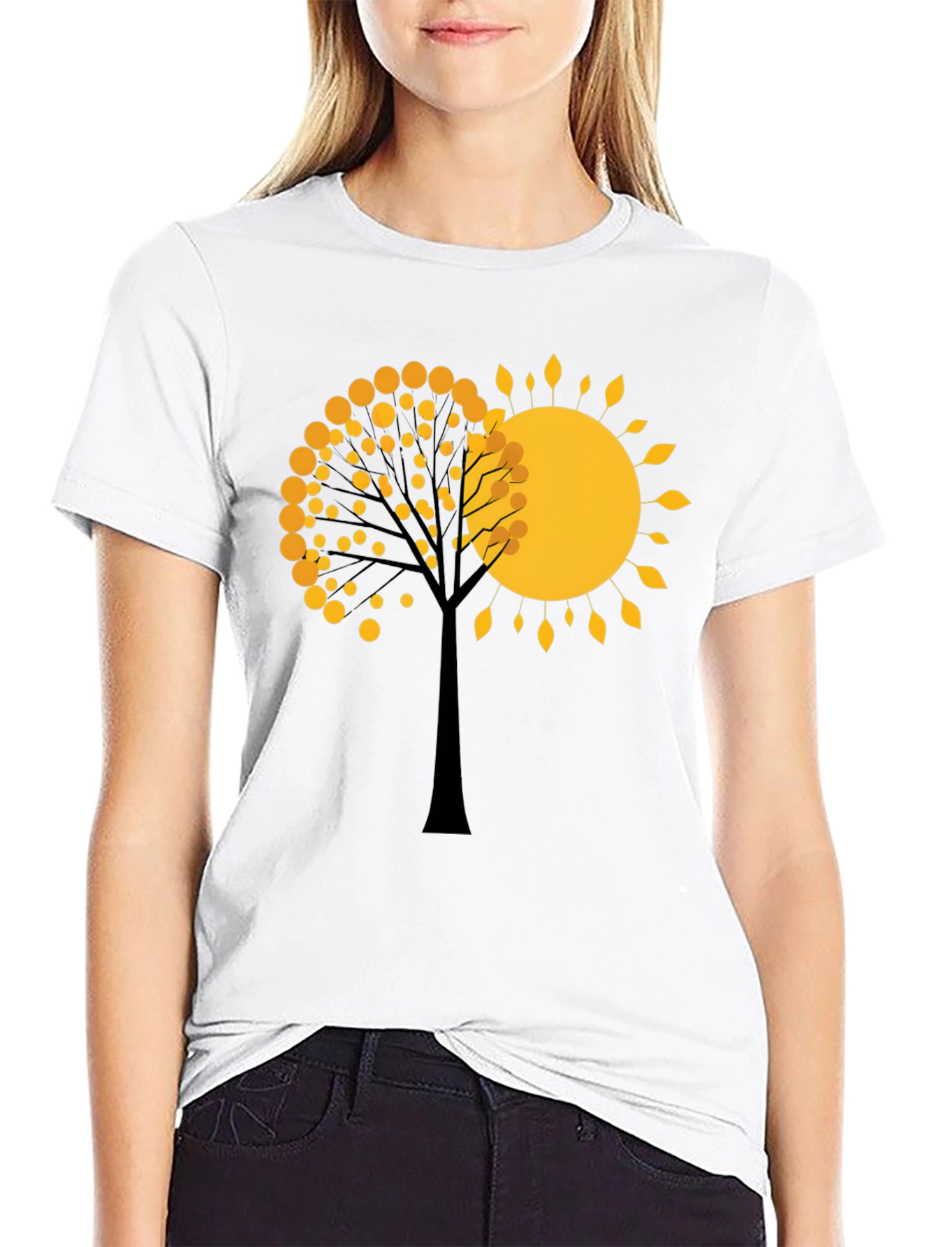 Natures Embrace Tee - Tree and Sun Graphic