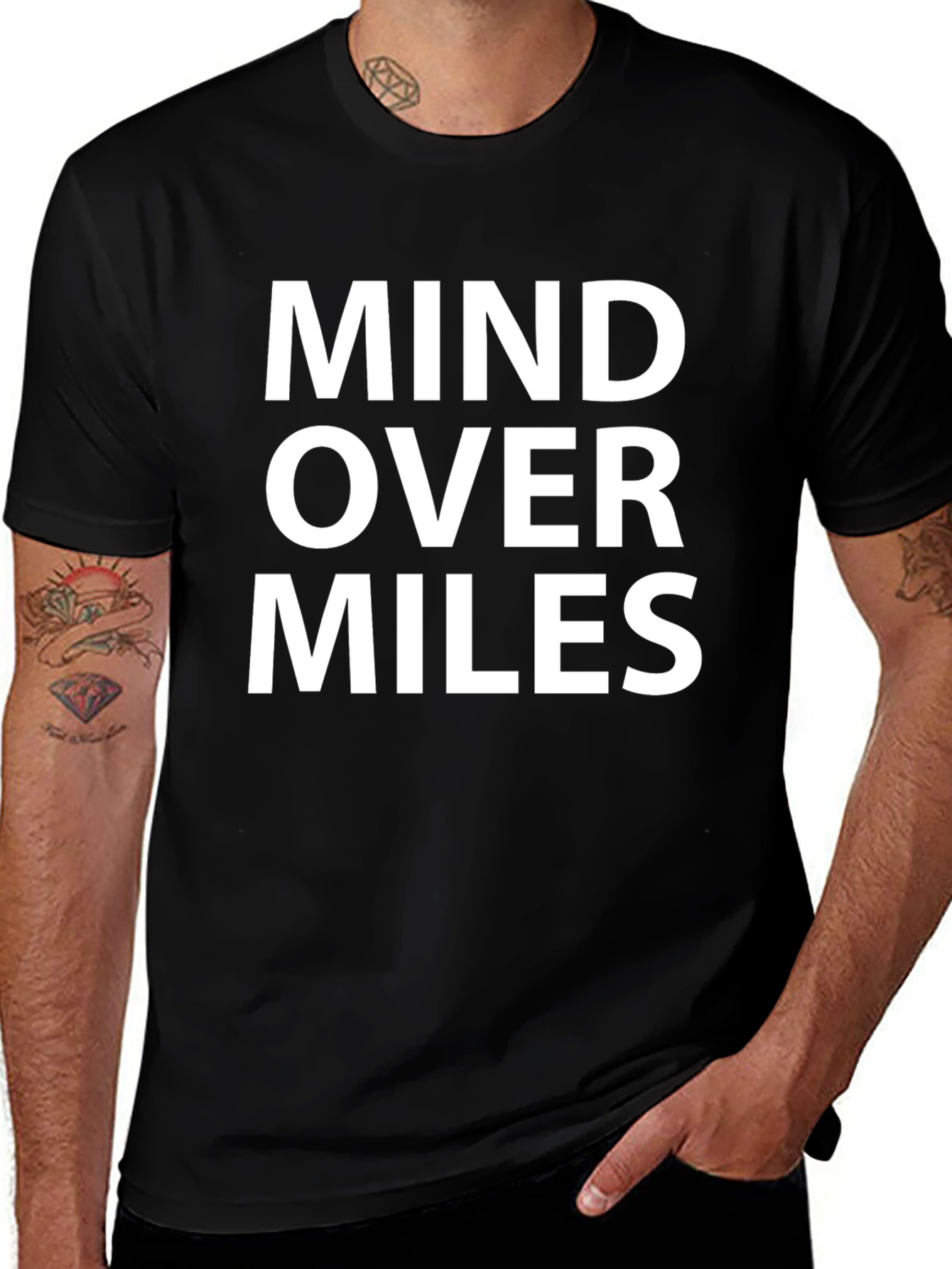 Mind Over Miles Graphic Tee - Black