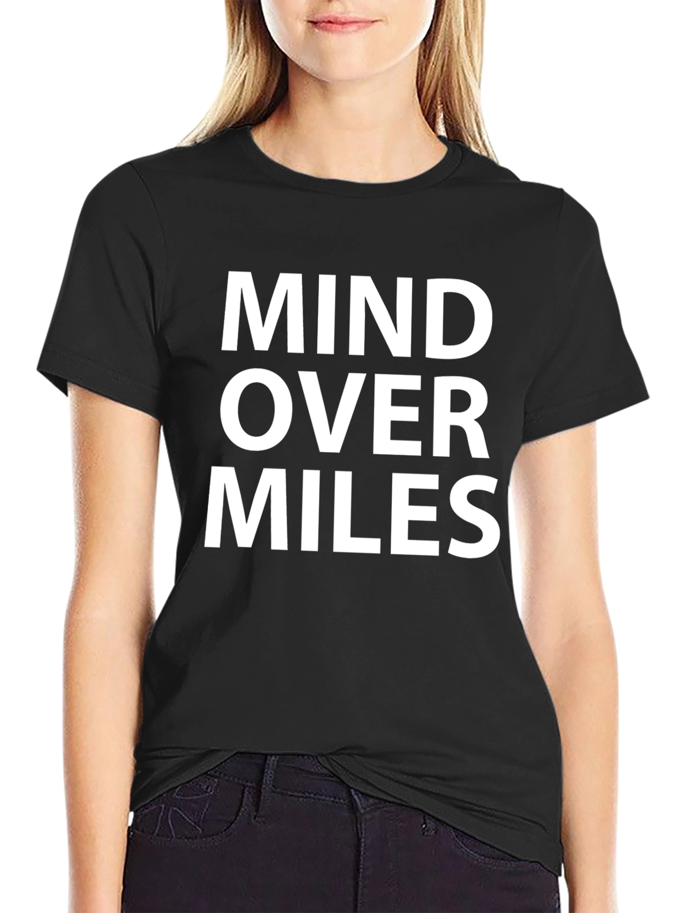 Mind Over Miles Graphic Tee - Black