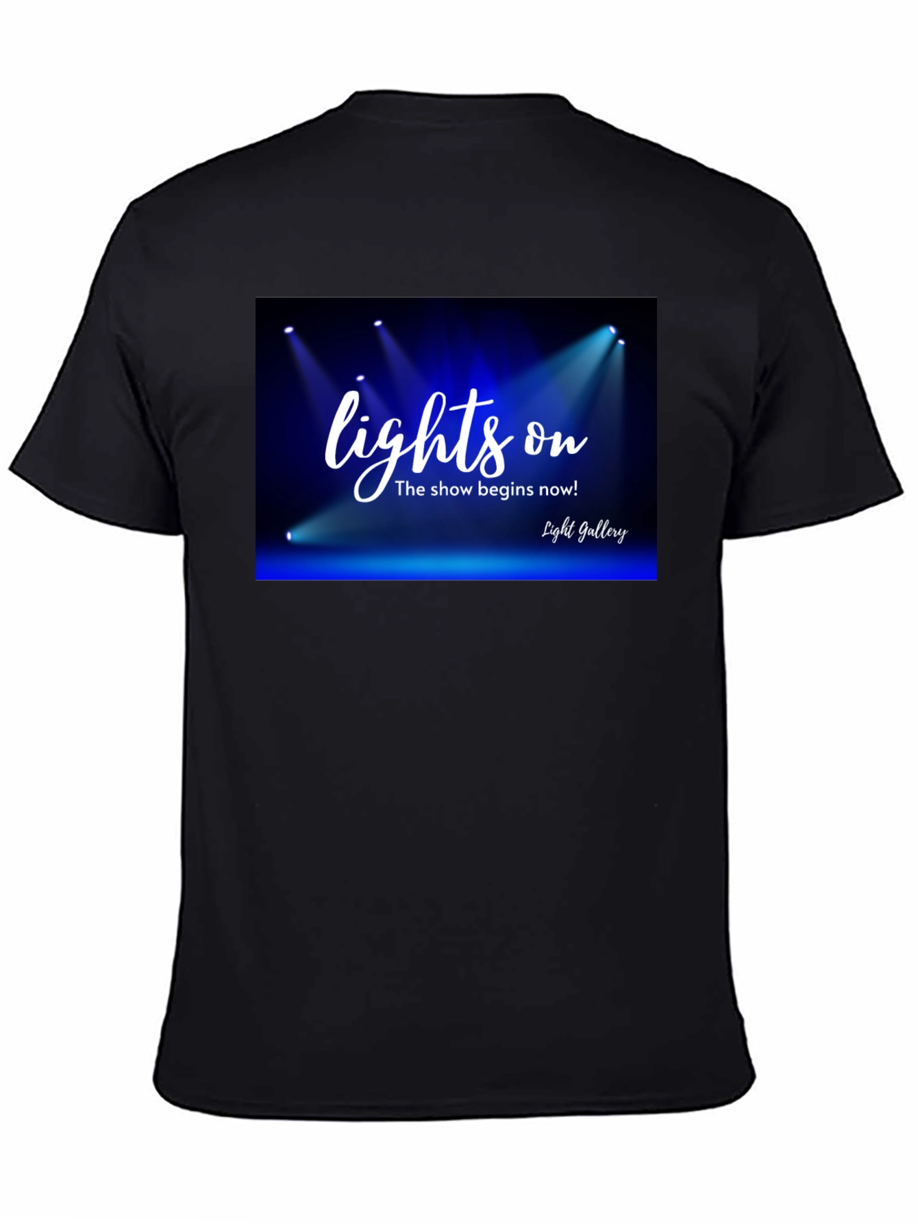 Lights On Black T-Shirt - Show Time!