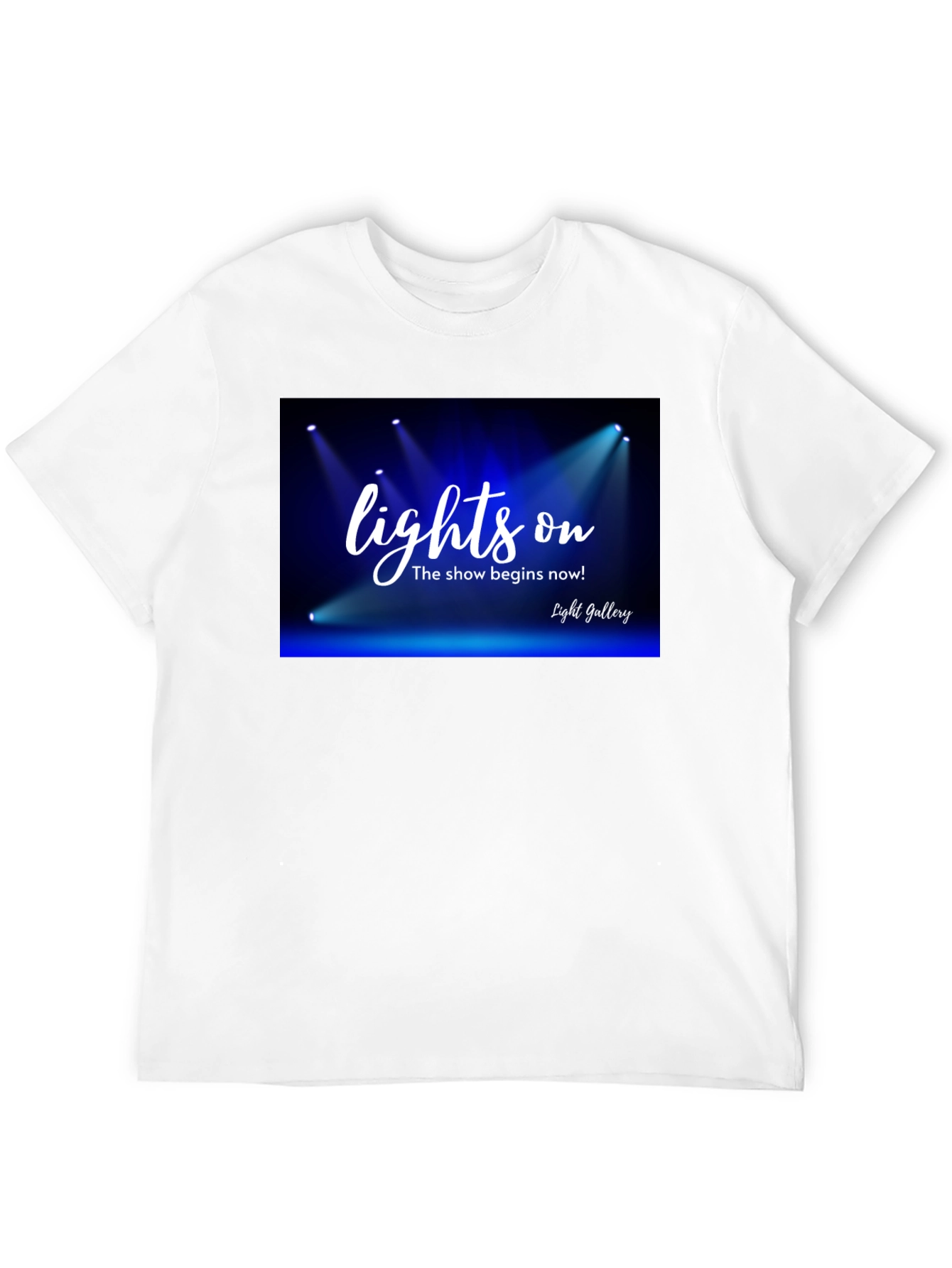 Lights On Black T-Shirt - Show Time!