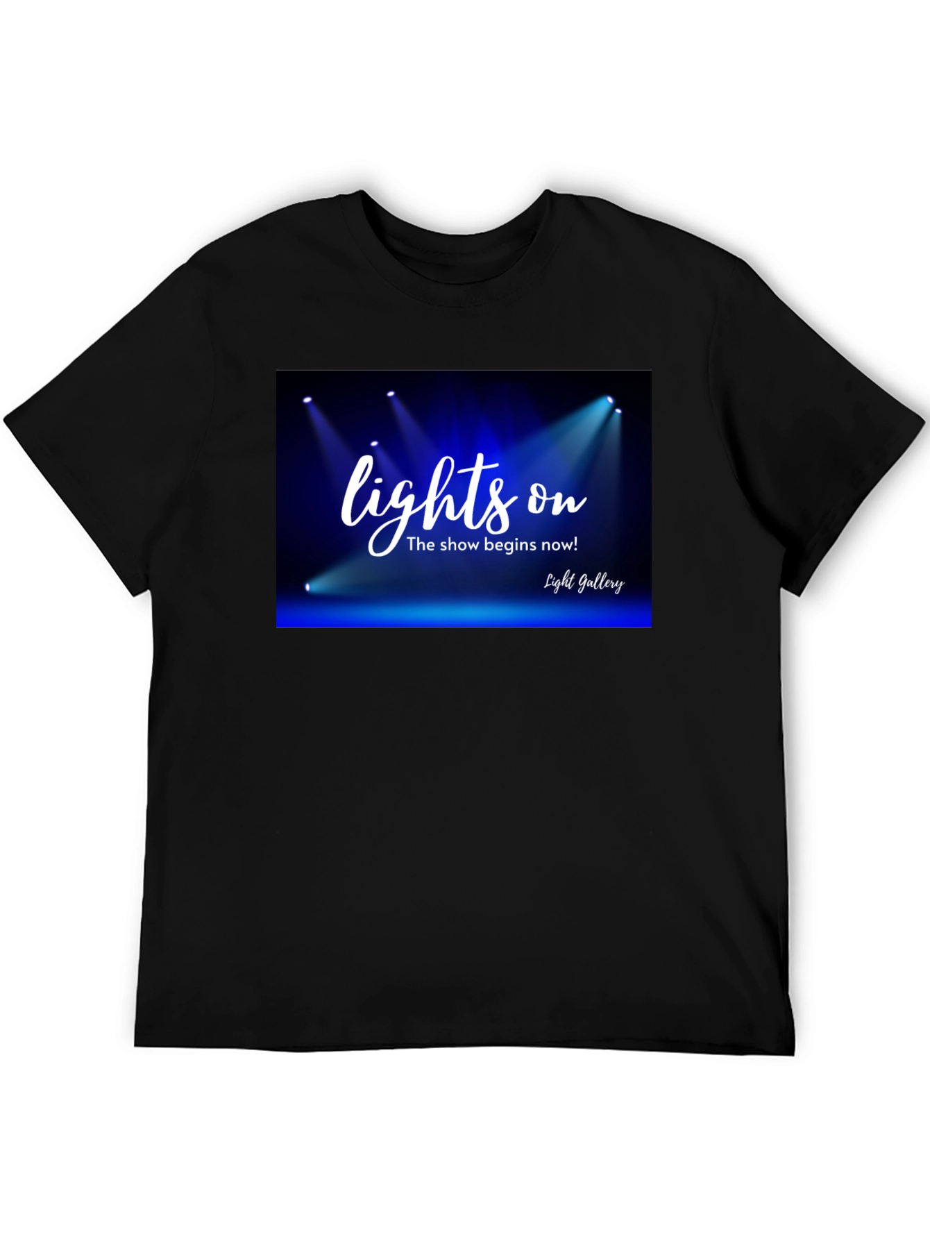 Lights On Black T-Shirt - Show Time!