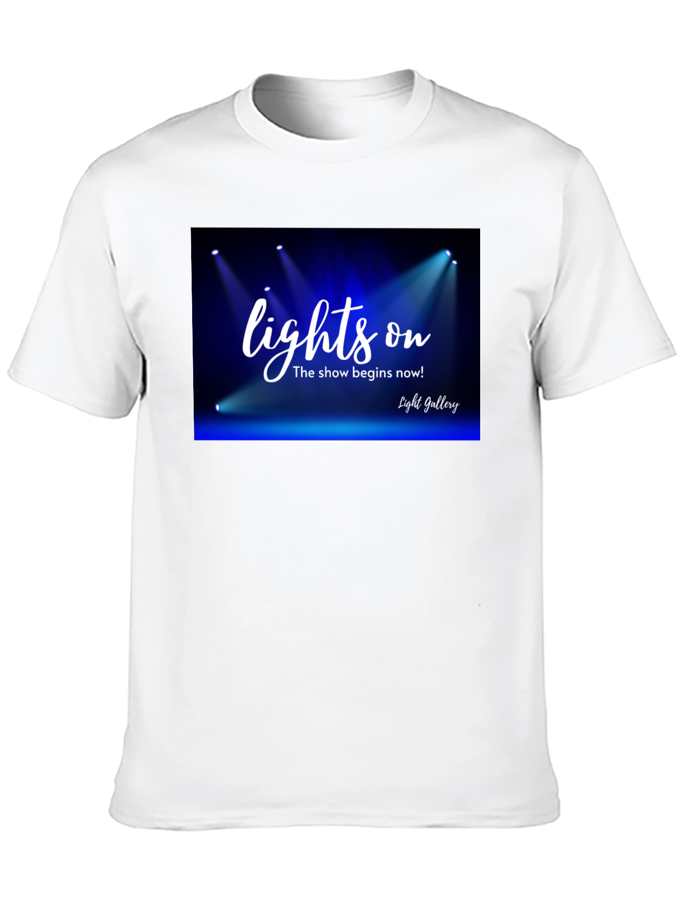 Lights On Black T-Shirt - Show Time!