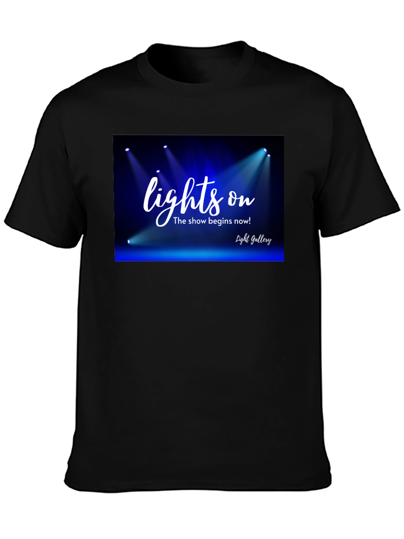 Lights On Black T-Shirt - Show Time!