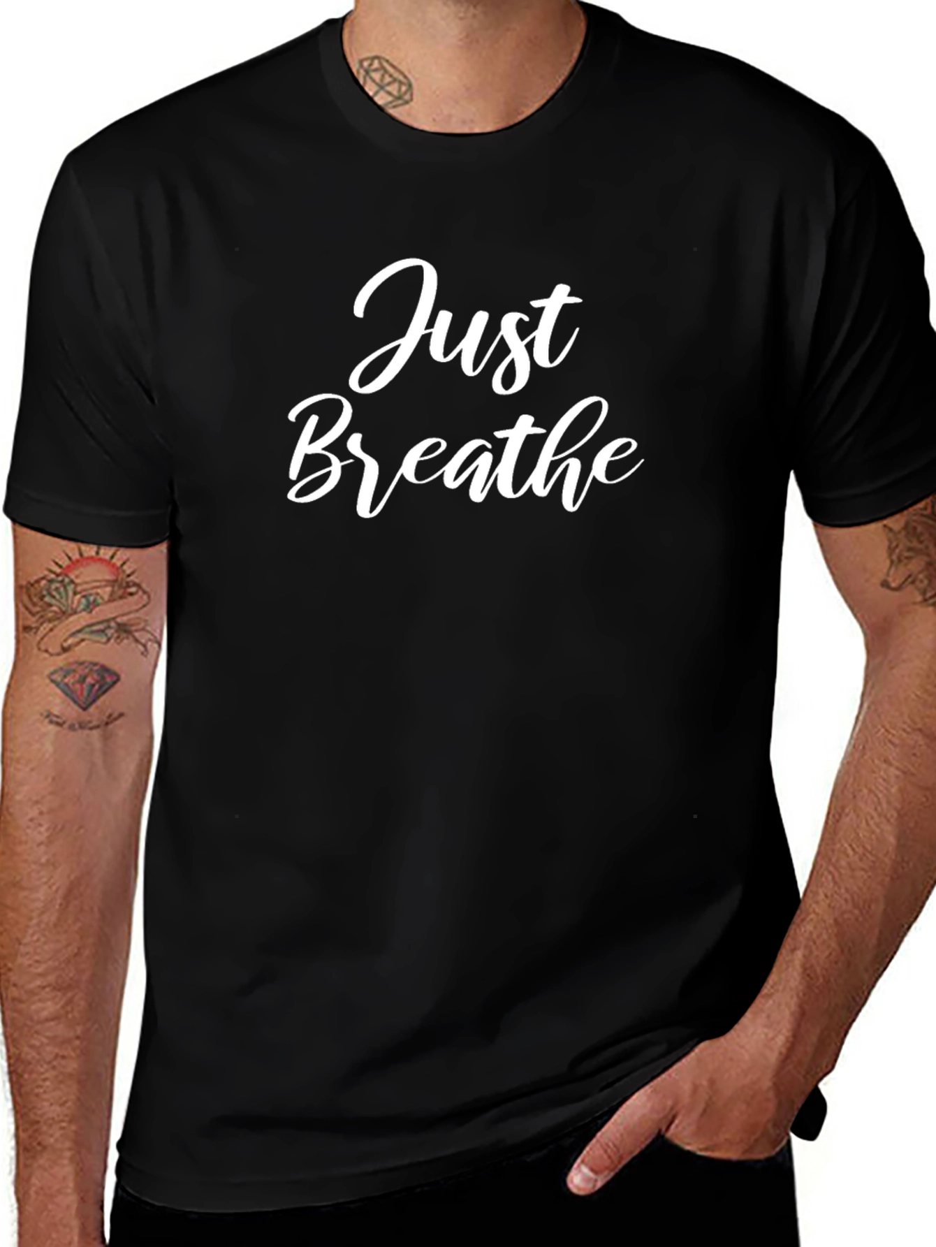 Just Breathe Graphic Tee - Stylish Comfort