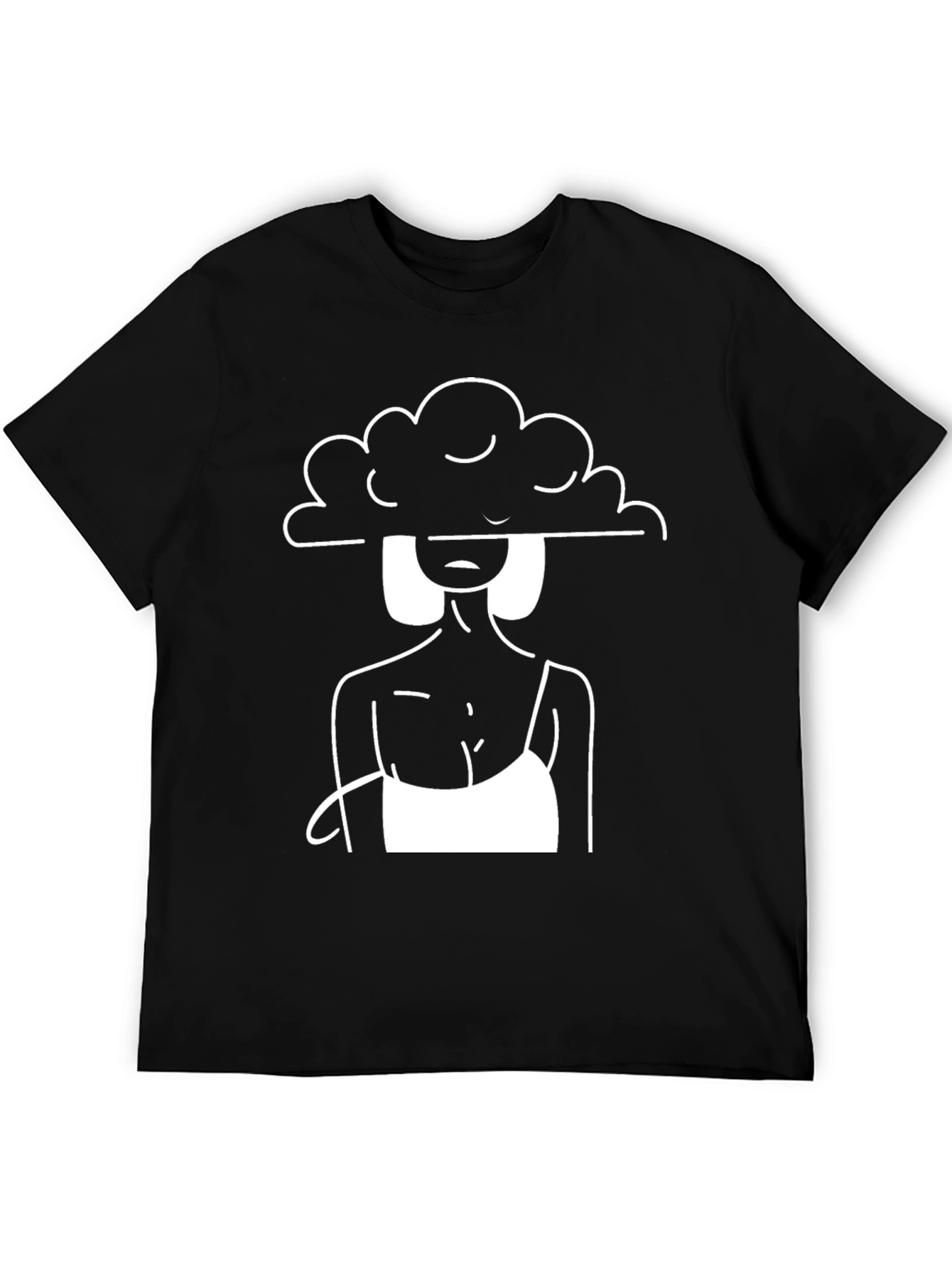 Abstract Woman Graphic Tee - Black Unisex T-Shirt