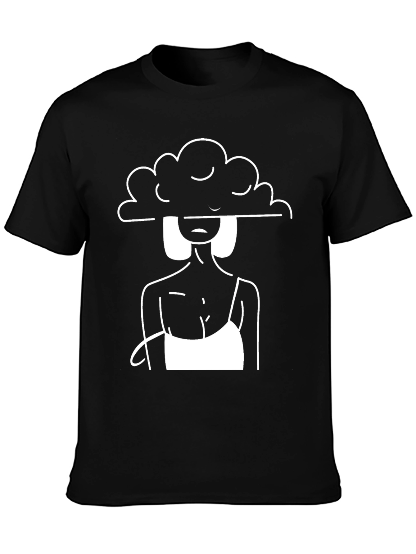 Abstract Woman Graphic Tee - Black Unisex T-Shirt