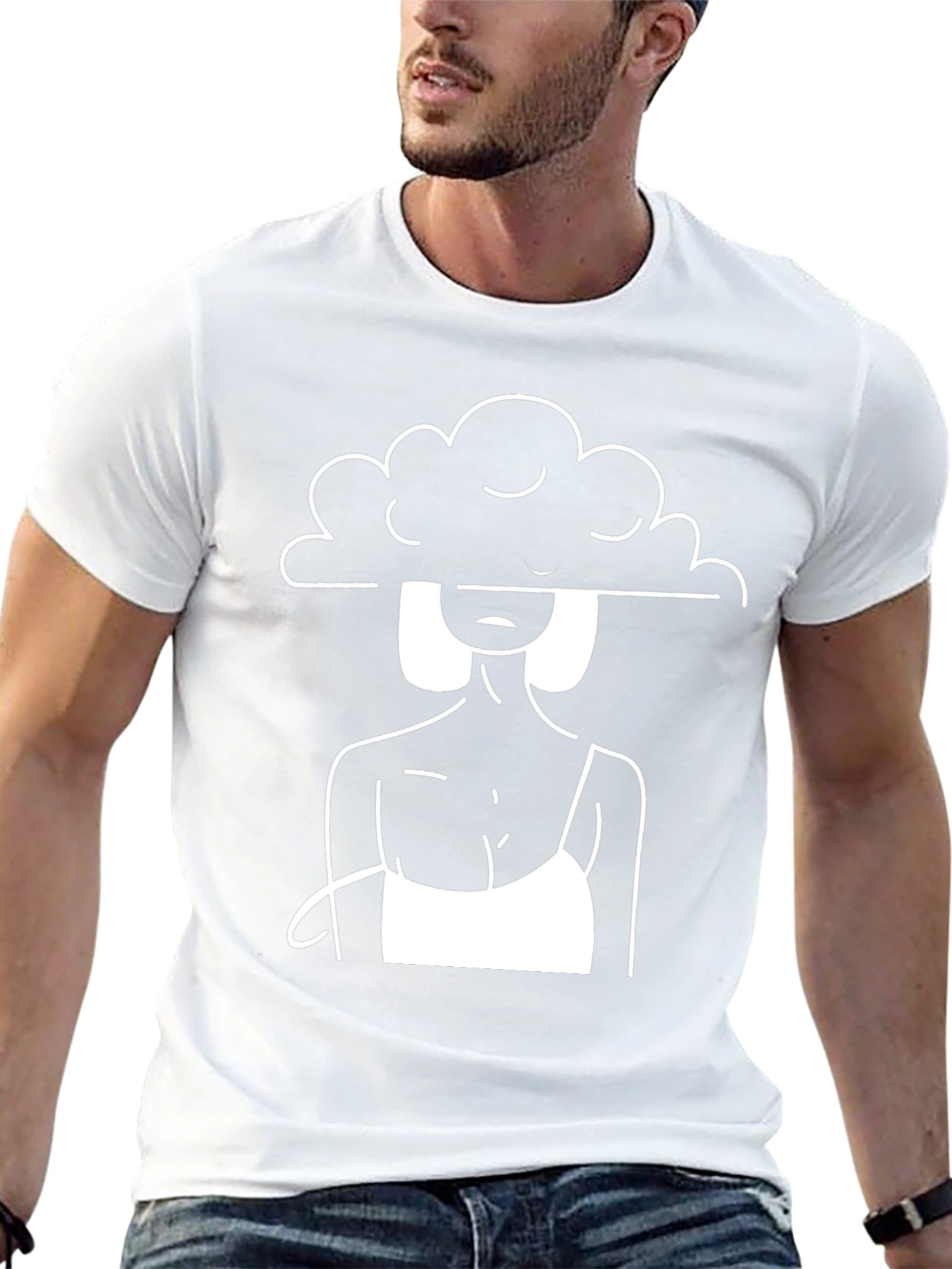 Abstract Woman Graphic Tee - Black Unisex T-Shirt