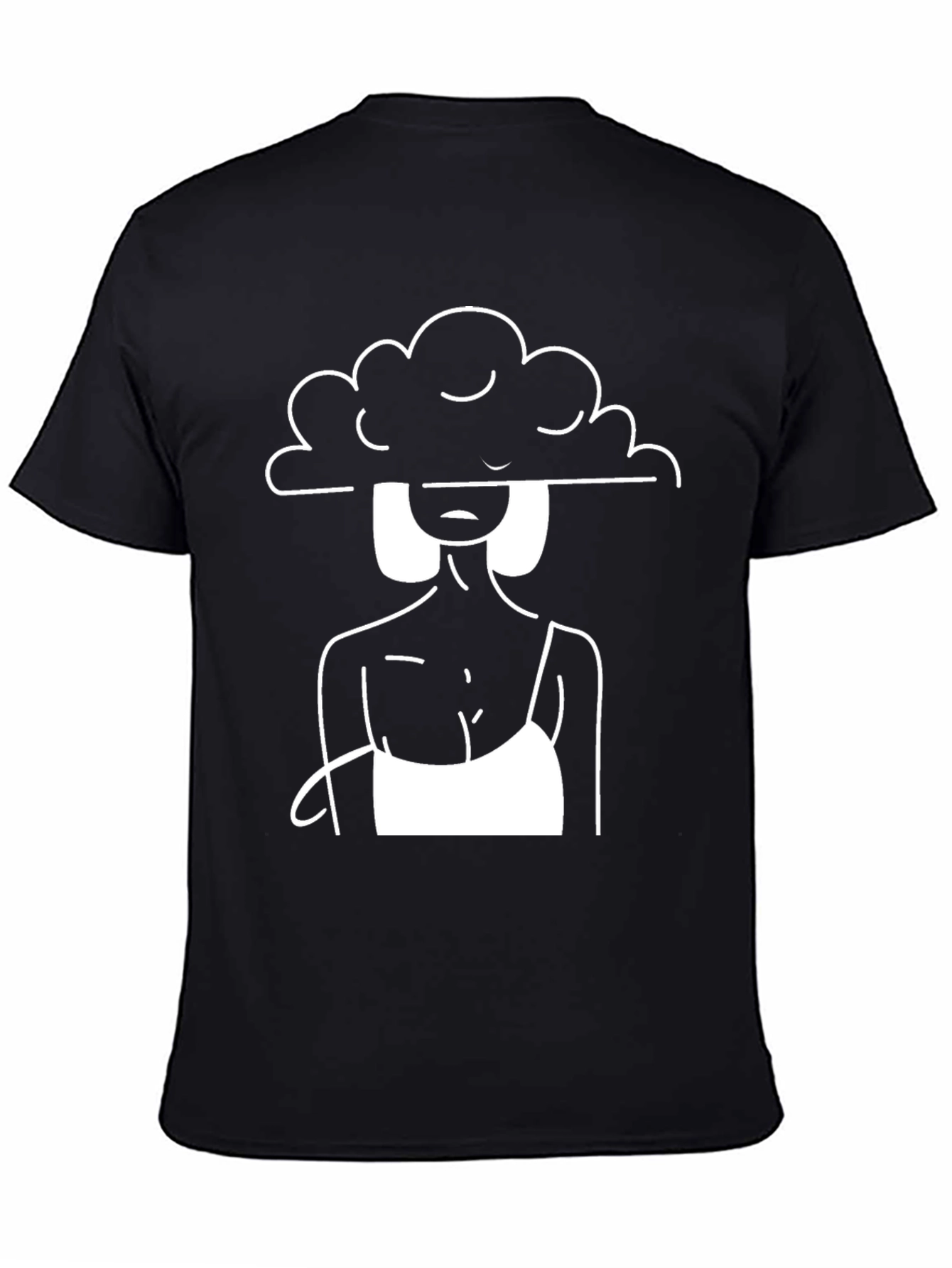 Abstract Woman Graphic Tee - Black Unisex T-Shirt