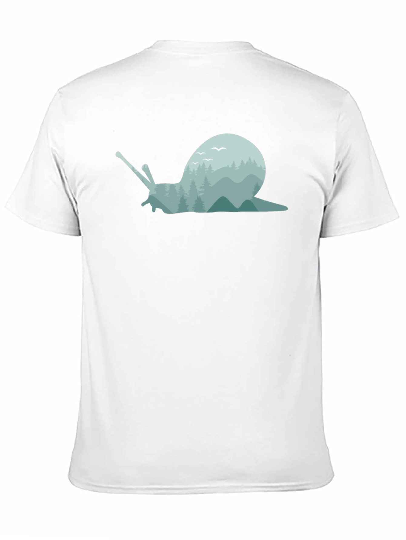 Nature Snail Graphic Tee - Soft Black Cotton